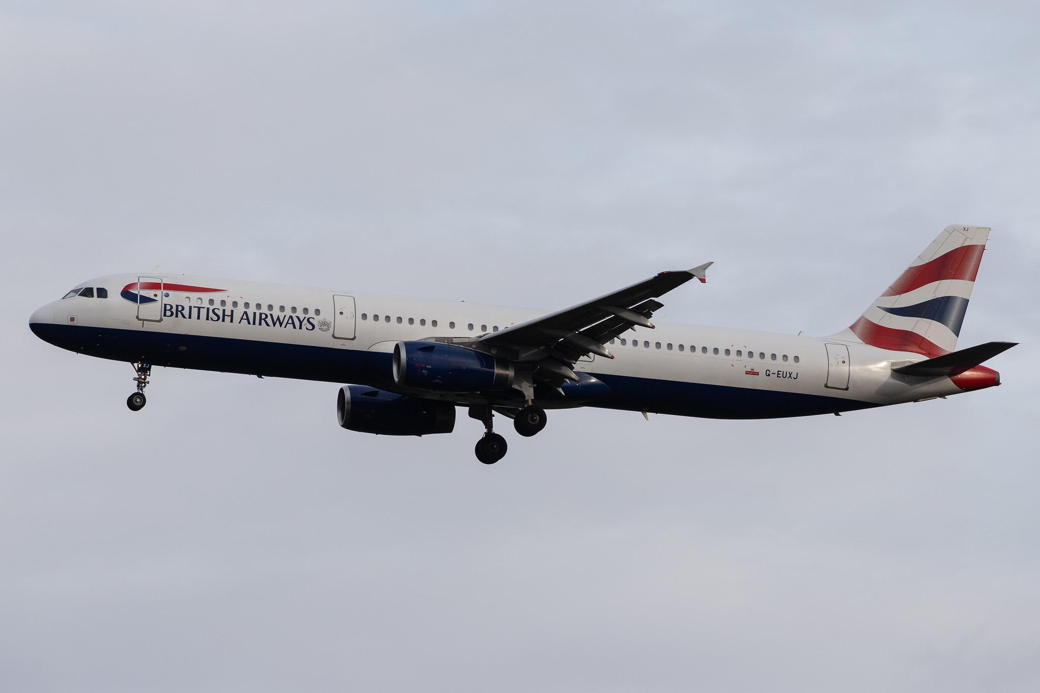 London Heathrow Airport: British Airways (BA / BAW) |  Airbus A321-231 A321 | G-EUXJ | MSN 3081