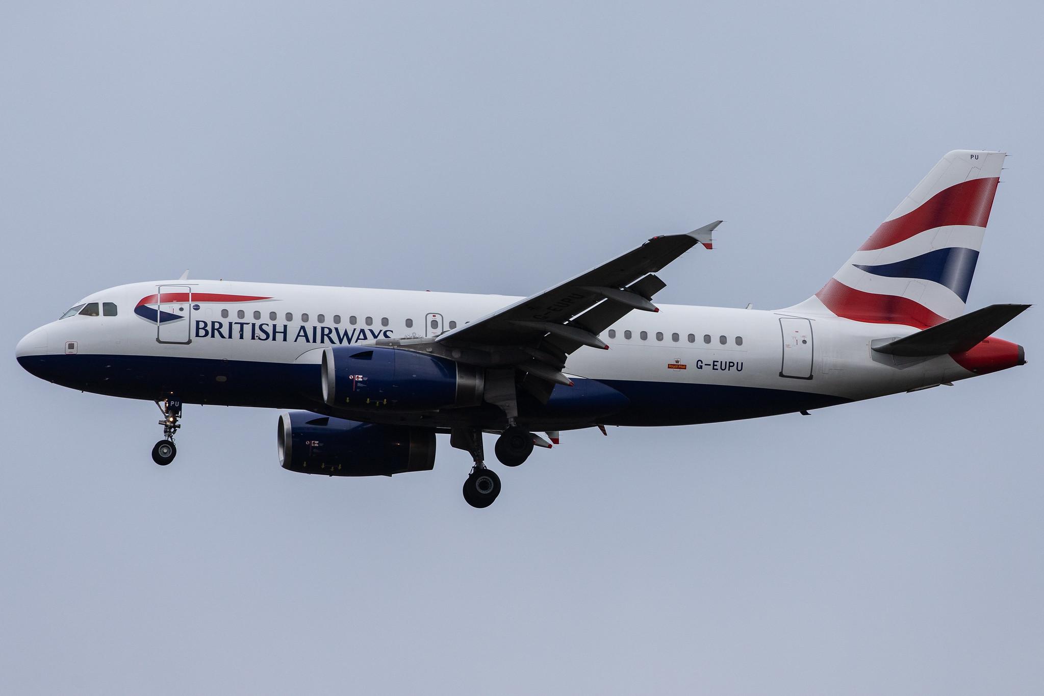 London Heathrow Airport: British Airways (BA / BAW) |  Airbus A319-131 A319 | G-EUPU | MSN 1384