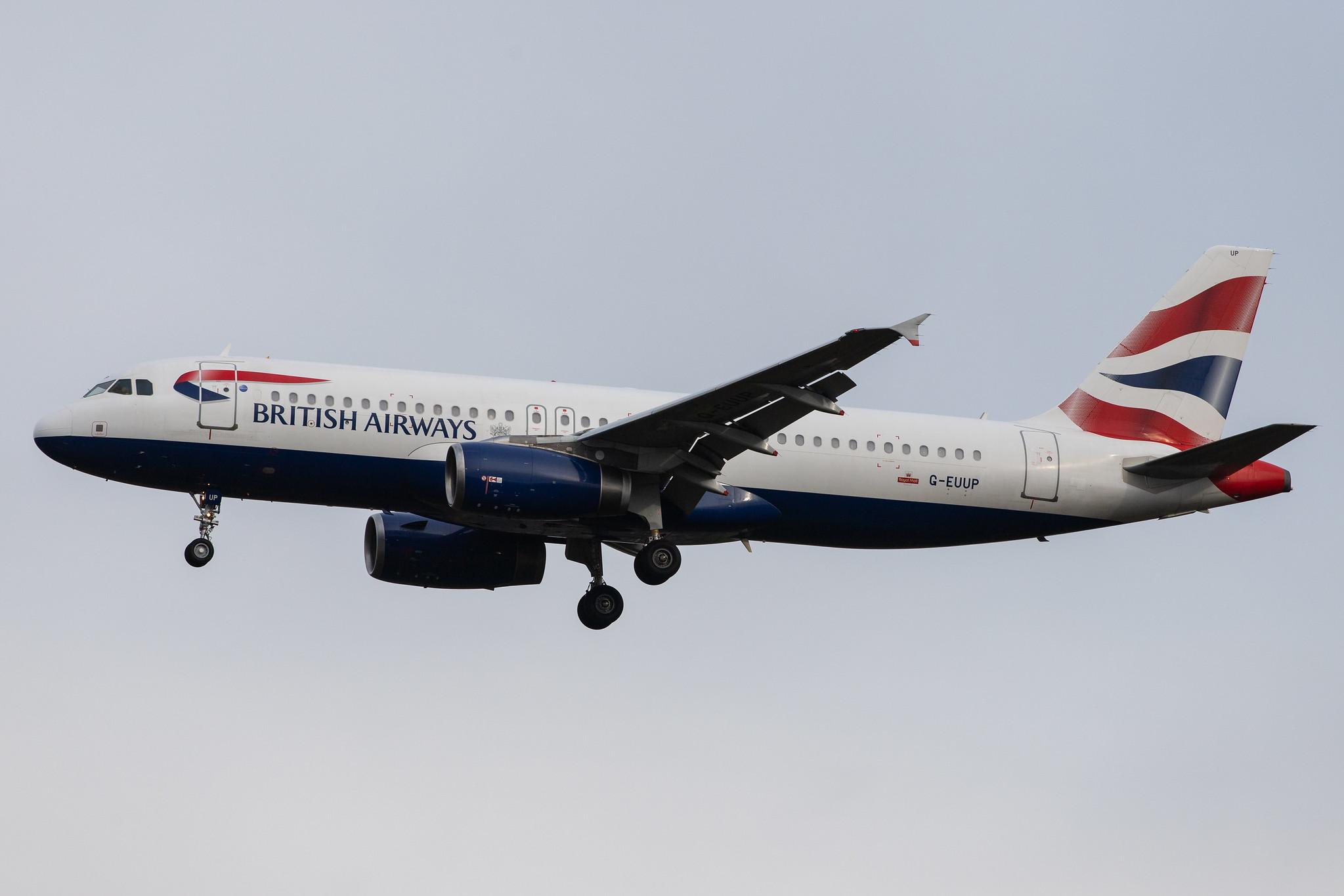 London Heathrow Airport: British Airways (BA / BAW) |  Airbus A320-232 A320 | G-EUUP | MSN 2038