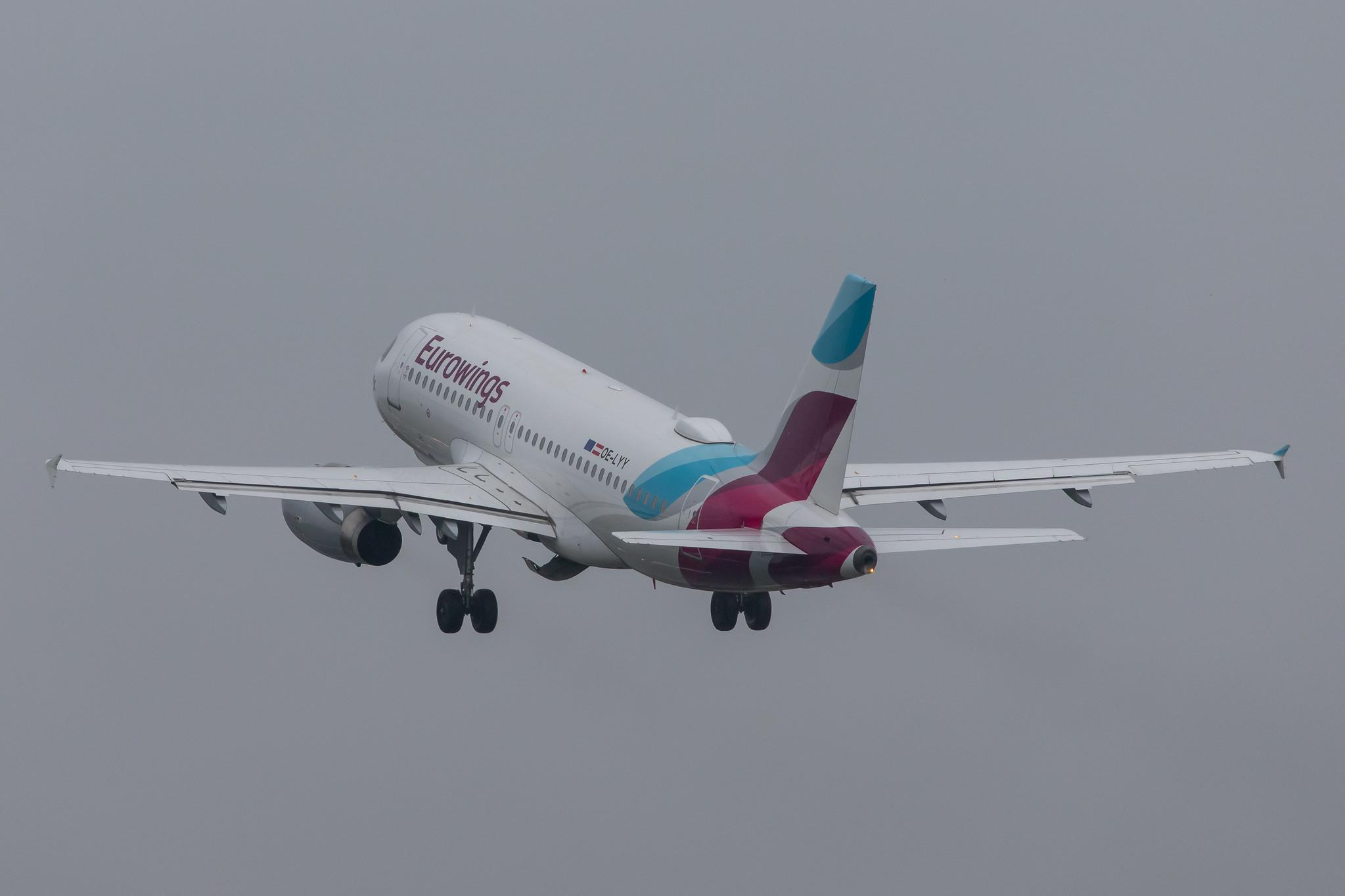Hamburg Airport Apron: Eurowings (EW / EWG) | Operator: Eurowings Europe |  Airbus A319-132 A319 | OE-LYY | MSN 4256