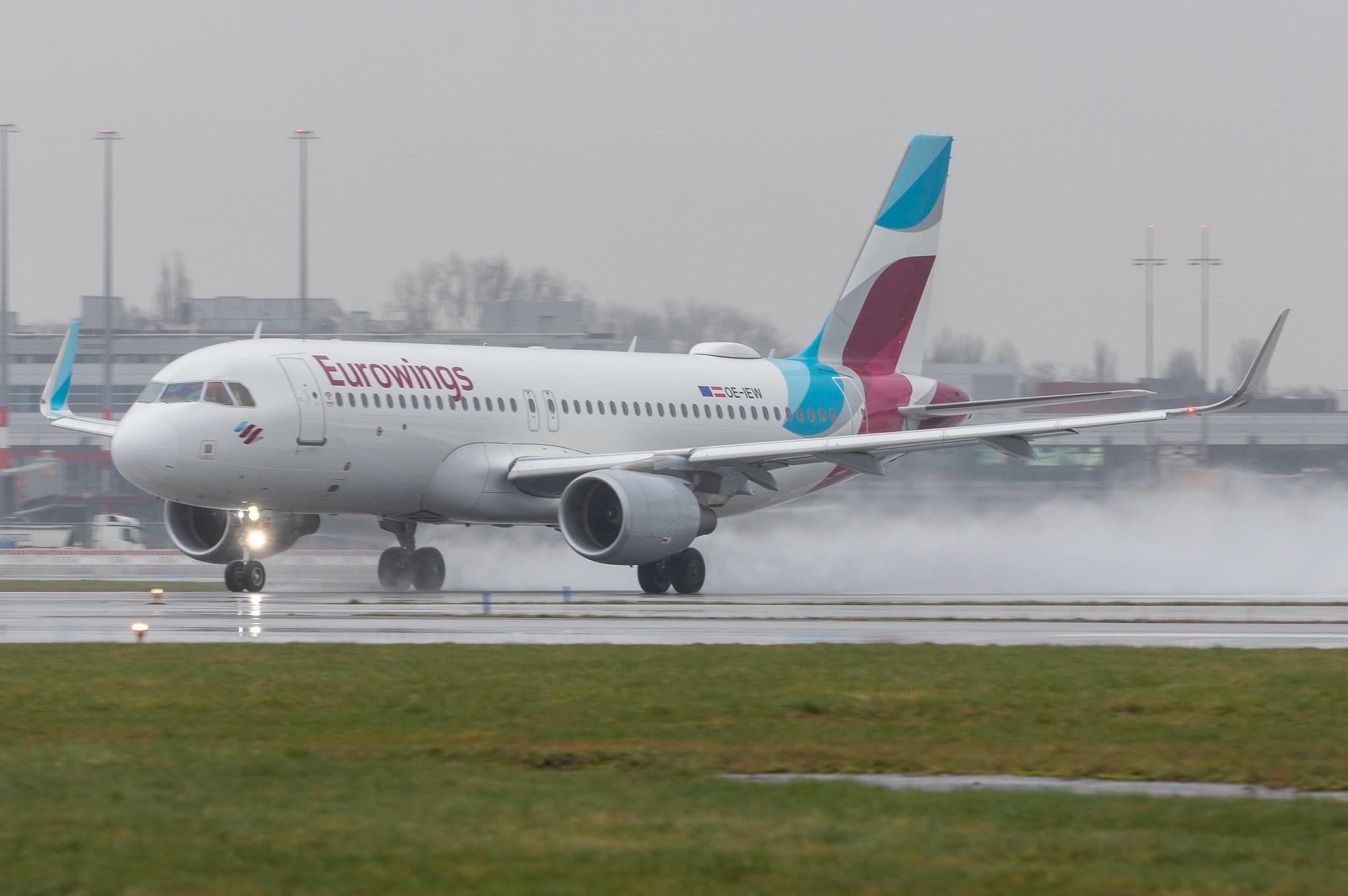 Hamburg Airport Apron: Eurowings (EW / EWG) | Operator: Eurowings Europe |  Airbus A320-214 A320 | OE-IEW | MSN 7148