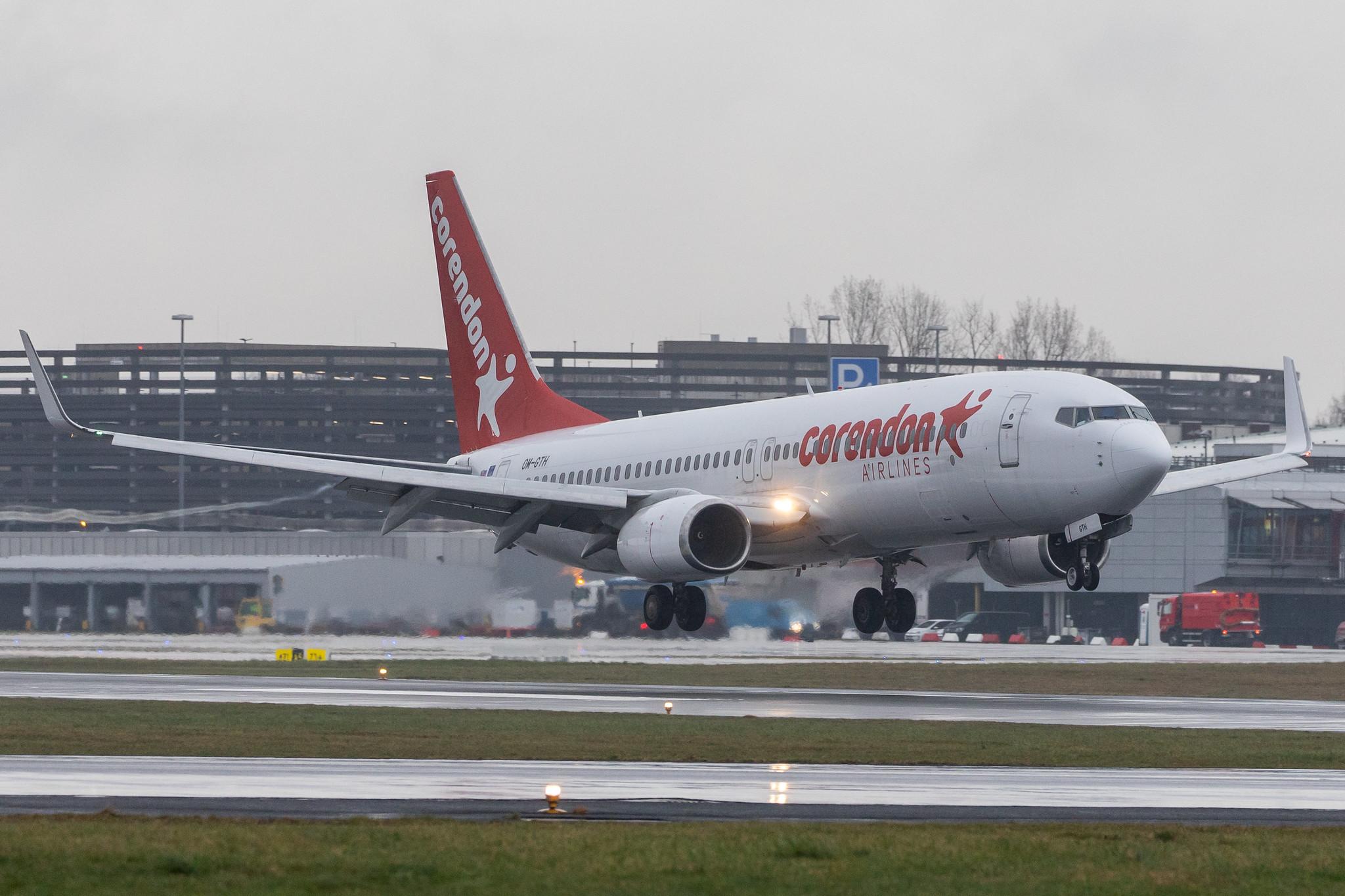 Hamburg Airport Apron: Corendon Airlines (XC / CAI) | Operator: Go2Sky |  Boeing 737-8BK B738 | OM-GTH | MSN 29644