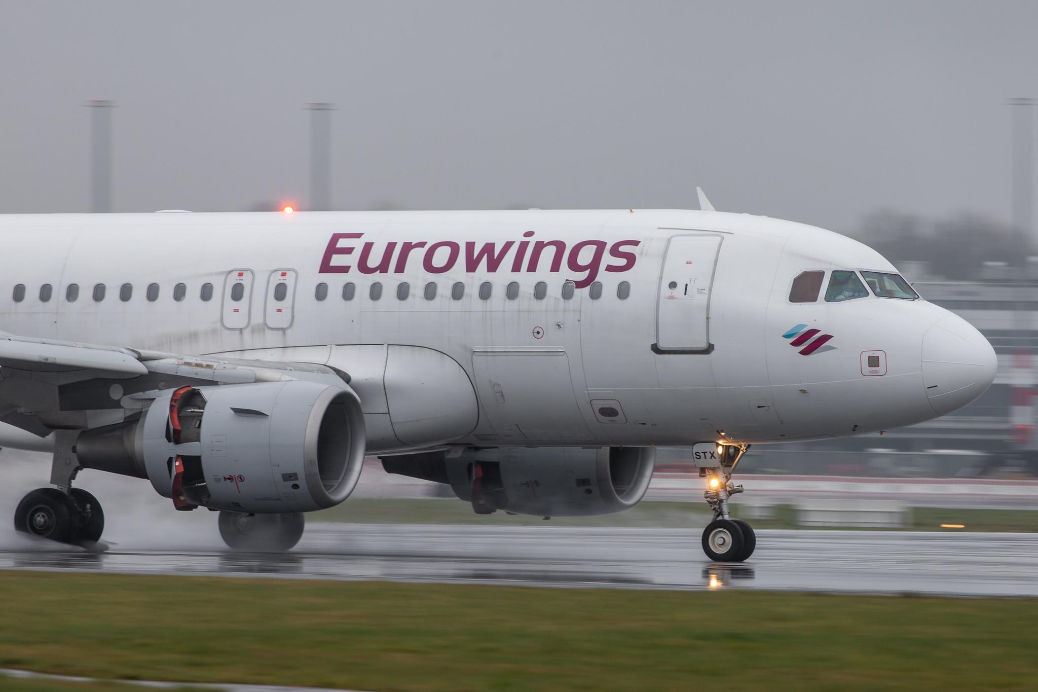 Hamburg Airport Apron: Eurowings (EW / EWG) | Operator: Germanwings |  Airbus A319-112 A319 | D-ASTX | MSN 3202