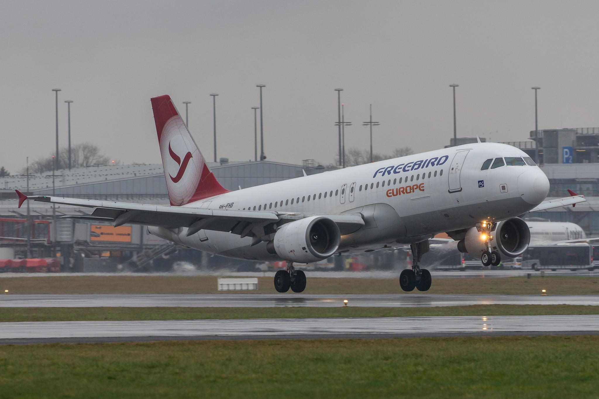 Hamburg Airport Apron: Freebird Airlines (FH / FHY) |  Airbus A320-214 A320 | 9H-FHB | MSN 3025