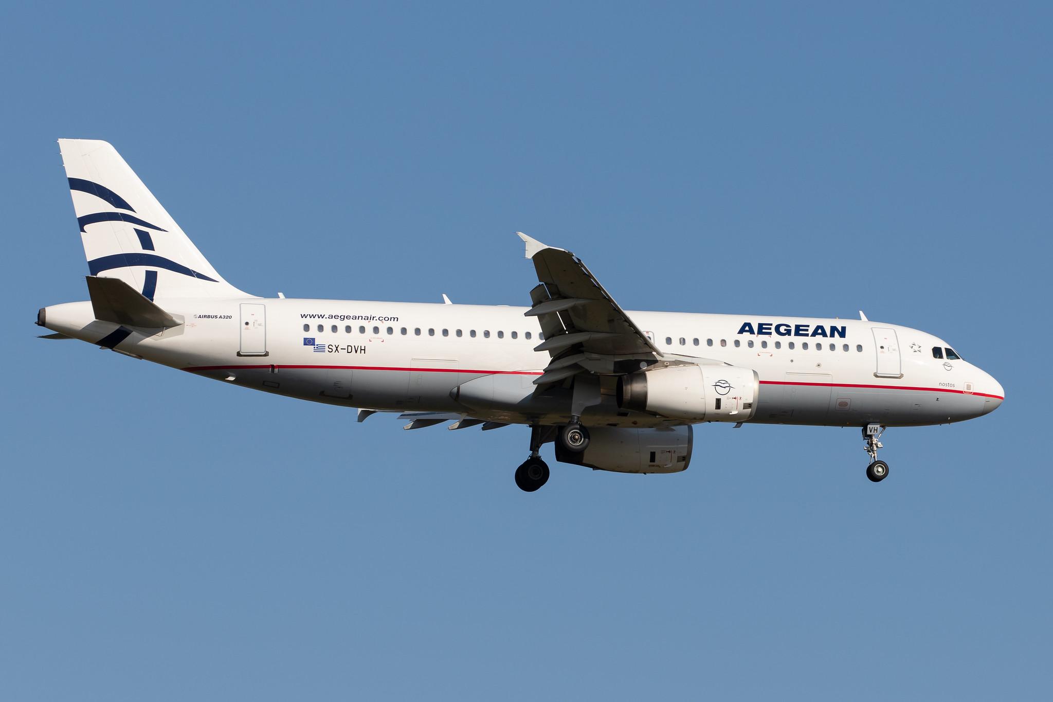 Frankfurt Airport: Aegean Airlines (A3 / AEE) |  Airbus A320-232 A320 | SX-DVH | MSN 3066