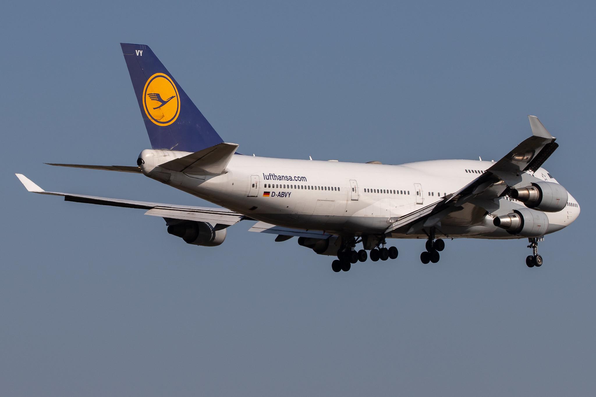 Frankfurt Airport: Lufthansa (LH / DLH) |  Boeing 747-430 B744 | D-ABVY | MSN 29869