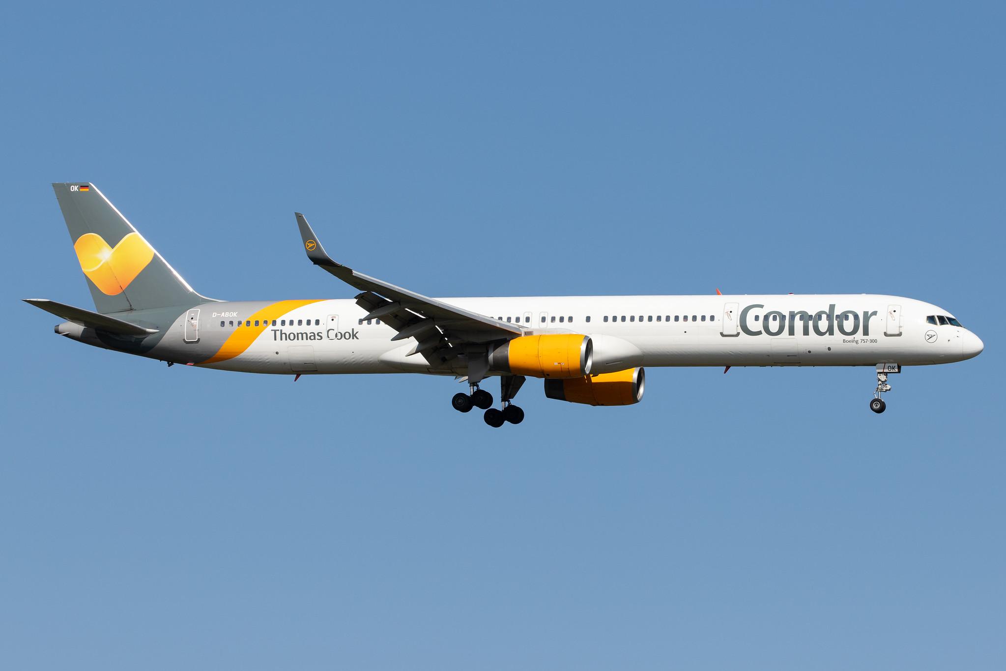 Frankfurt Airport: Condor (DE / CFG) |  Boeing 757-330 B753 | D-ABOK | MSN 29020