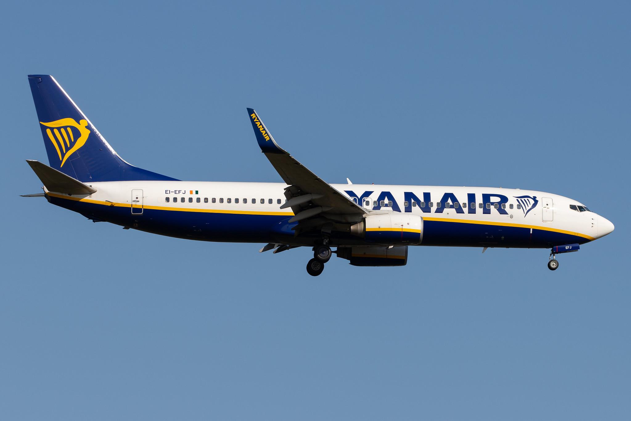 Frankfurt Airport: Ryanair (FR / RYR) |  Boeing 737-8AS B738 | EI-EFJ | MSN 37536