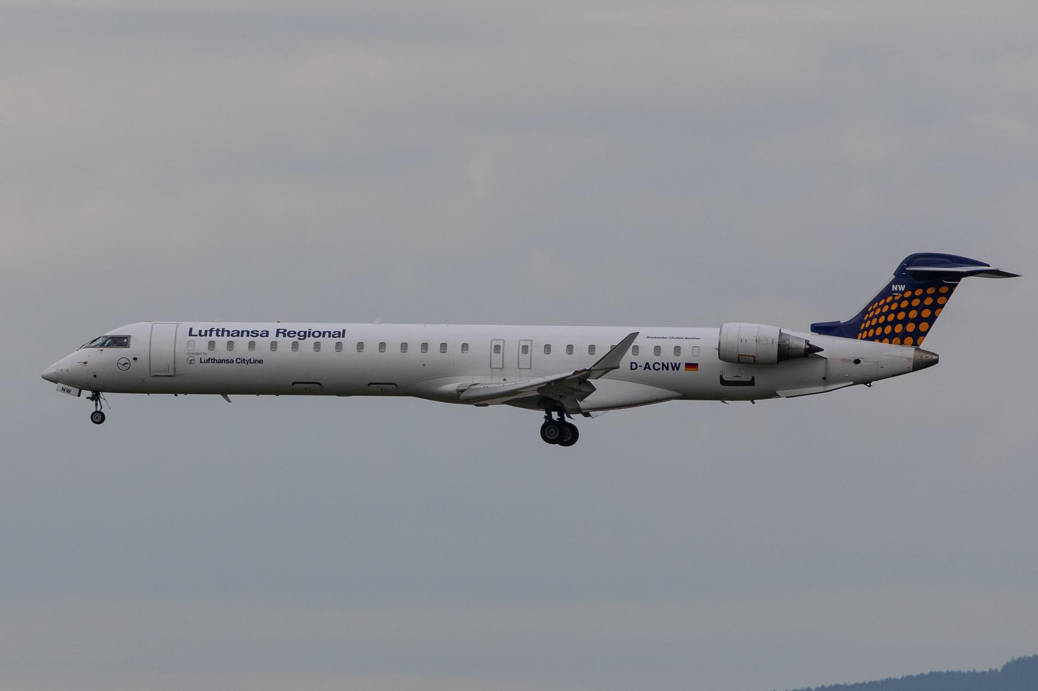 Frankfurt Airport: Lufthansa (LH / DLH) | Operator: Lufthansa CityLine |  Bombardier CRJ-900LR CRJ9 | D-ACNW | MSN 15269