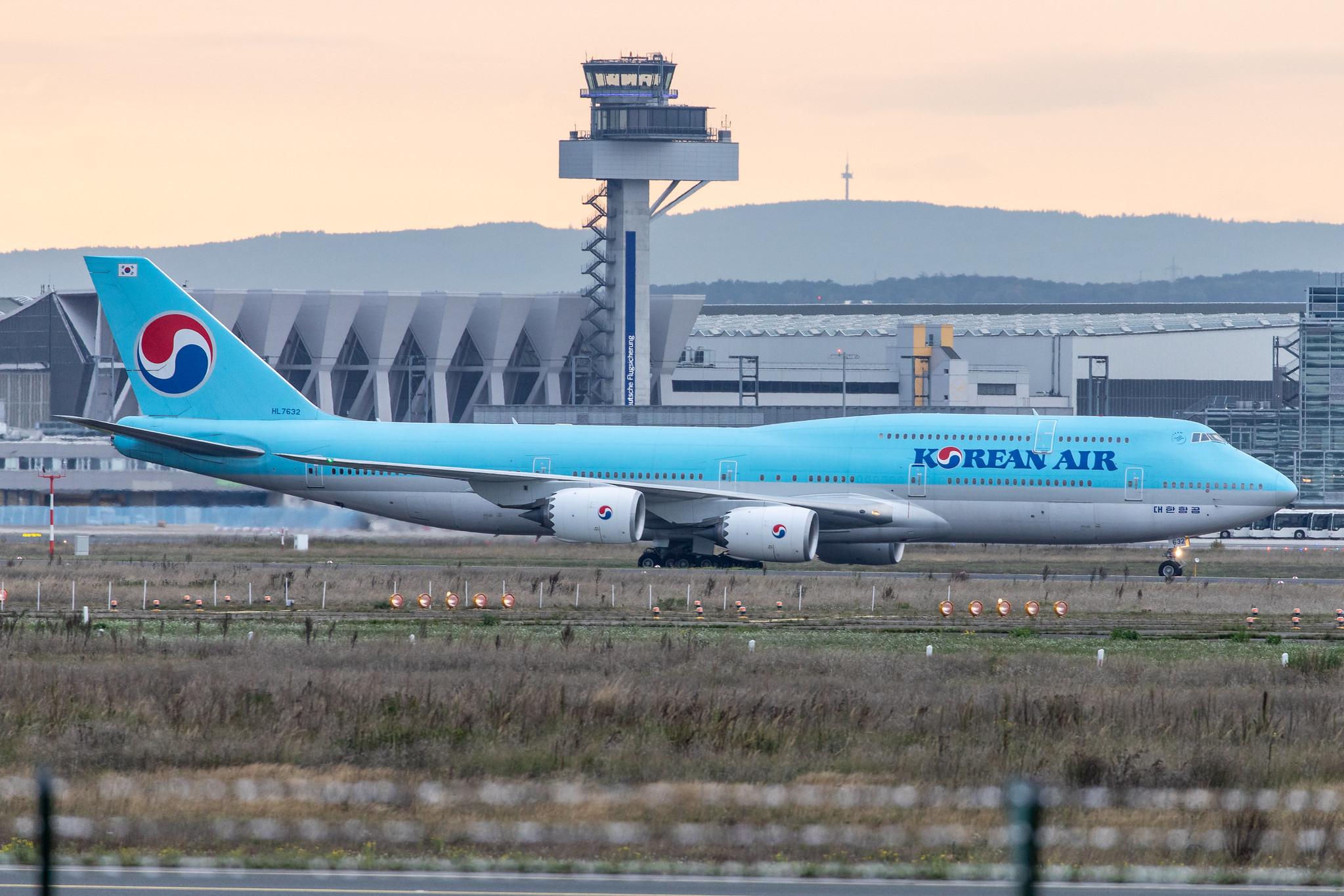 Frankfurt Airport: Korean Air (KE / KAL) |  Boeing 747-8B5 B748 | HL7632 | MSN 40907