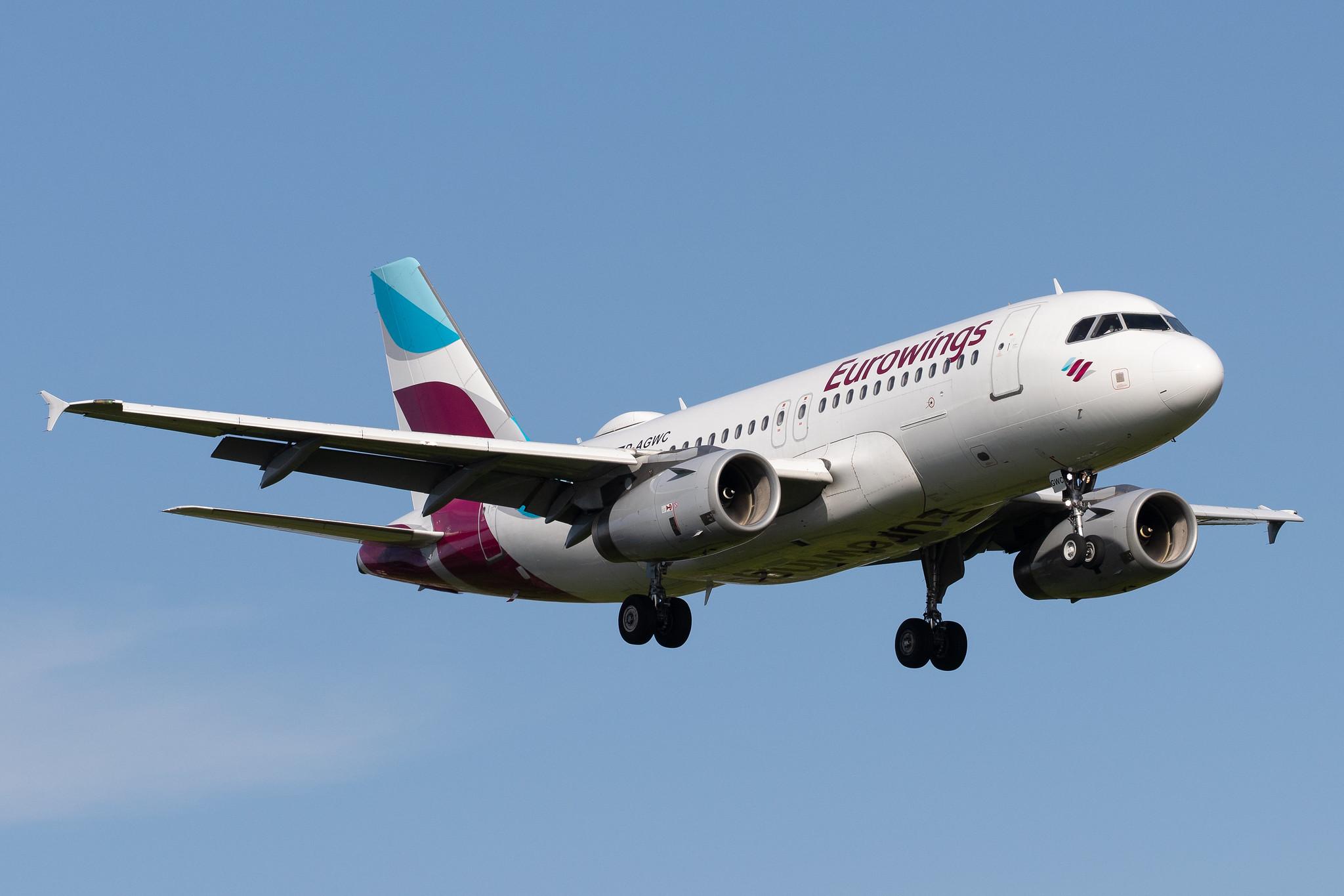 Hamburg Airport: Eurowings (EW / EWG) |  Airbus A319-132 A319 | D-AGWC | MSN 2976