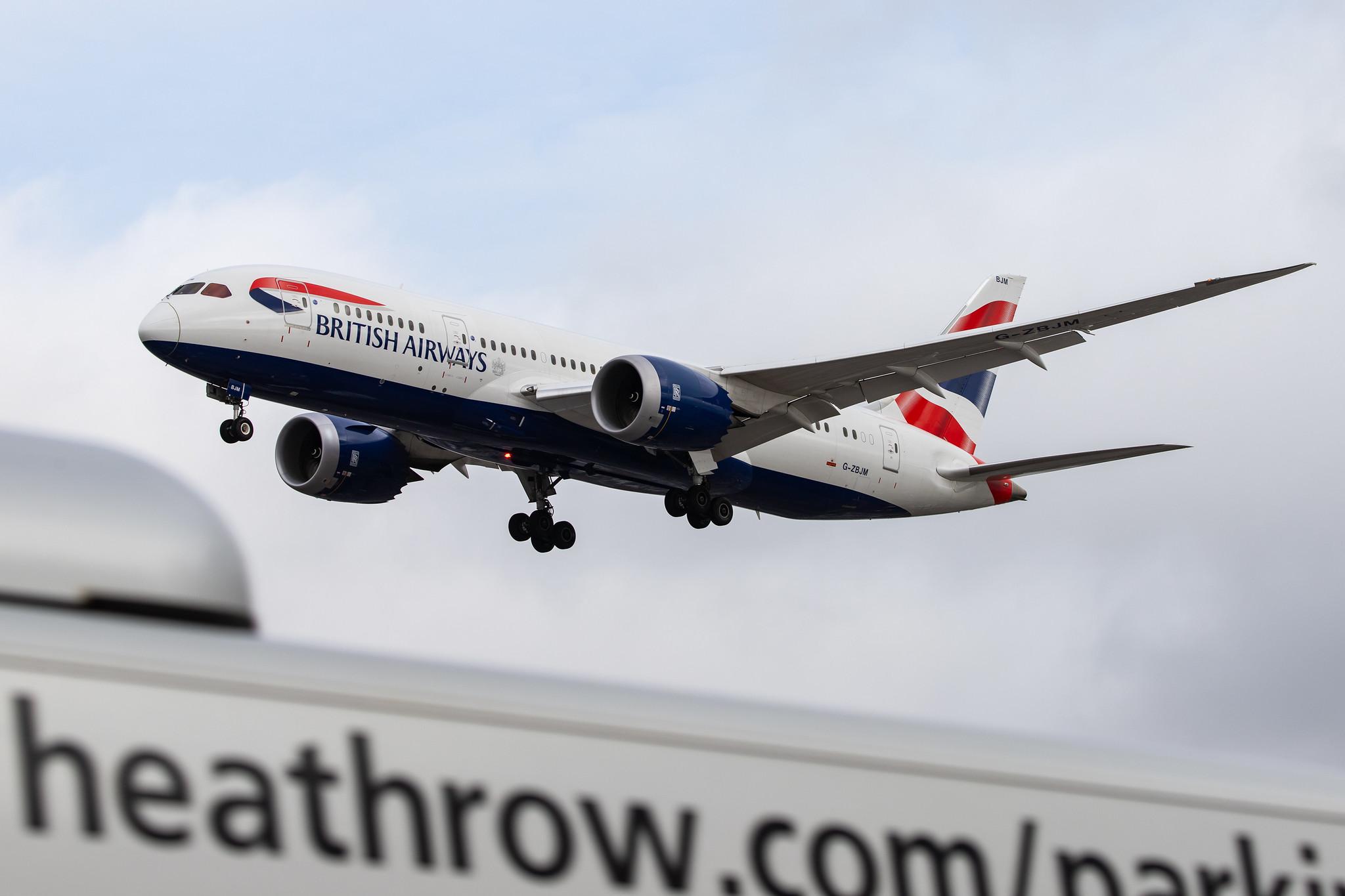 London Heathrow Airport: British Airways (BA / BAW) |  Boeing 787-8 Dreamliner B788 | G-ZBJM | MSN 60631