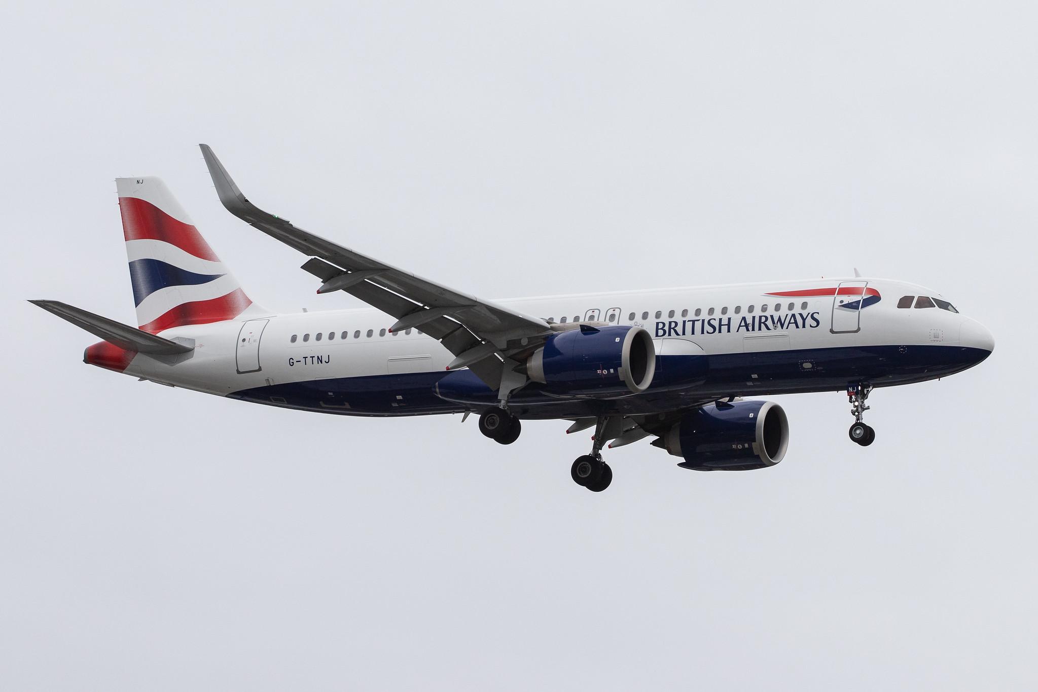 London Heathrow Airport: British Airways (BA / BAW) |  Airbus A320-251N A20N | G-TTNJ | MSN 8772