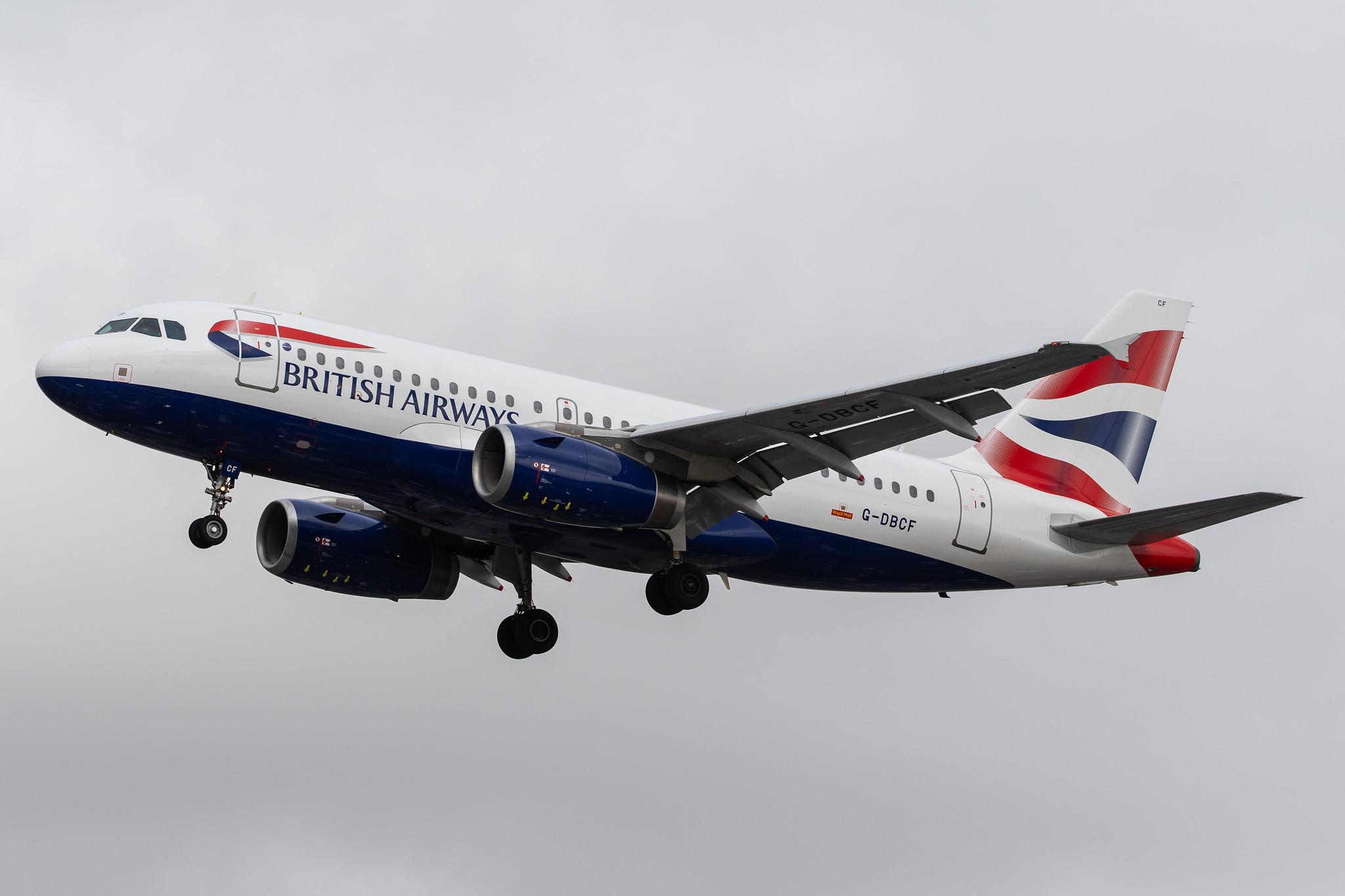 London Heathrow Airport: British Airways (BA / BAW) |  Airbus A319-131 A319 | G-DBCF | MSN 2466