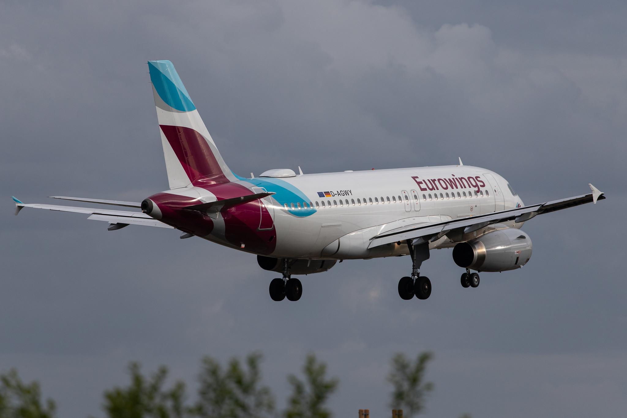Hamburg Airport: Eurowings (EW / EWG) |  Airbus A319-132 A319 | D-AGWY | MSN 5941