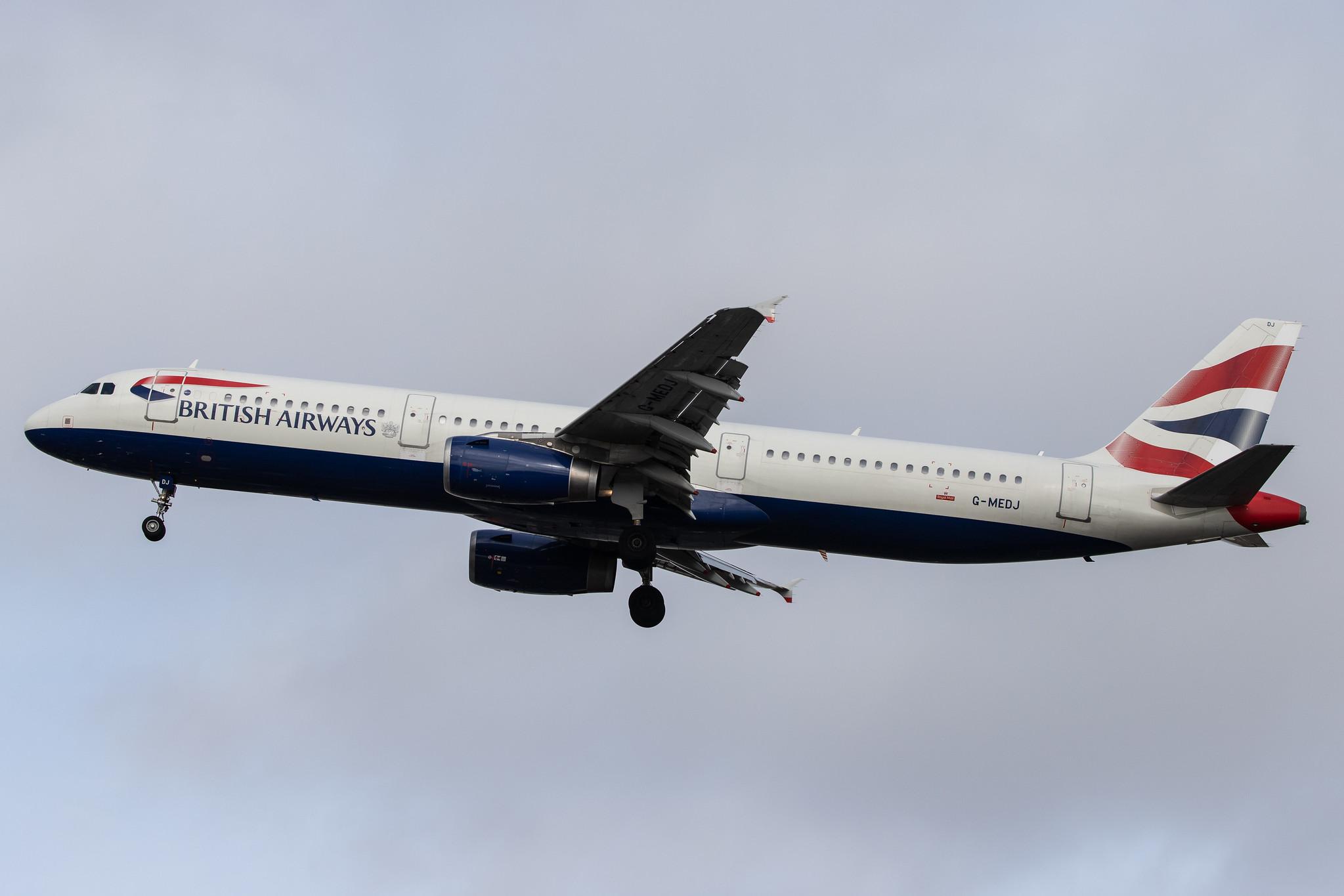 London Heathrow Airport: British Airways (BA / BAW) |  Airbus A321-231 A321 | G-MEDJ | MSN 2190