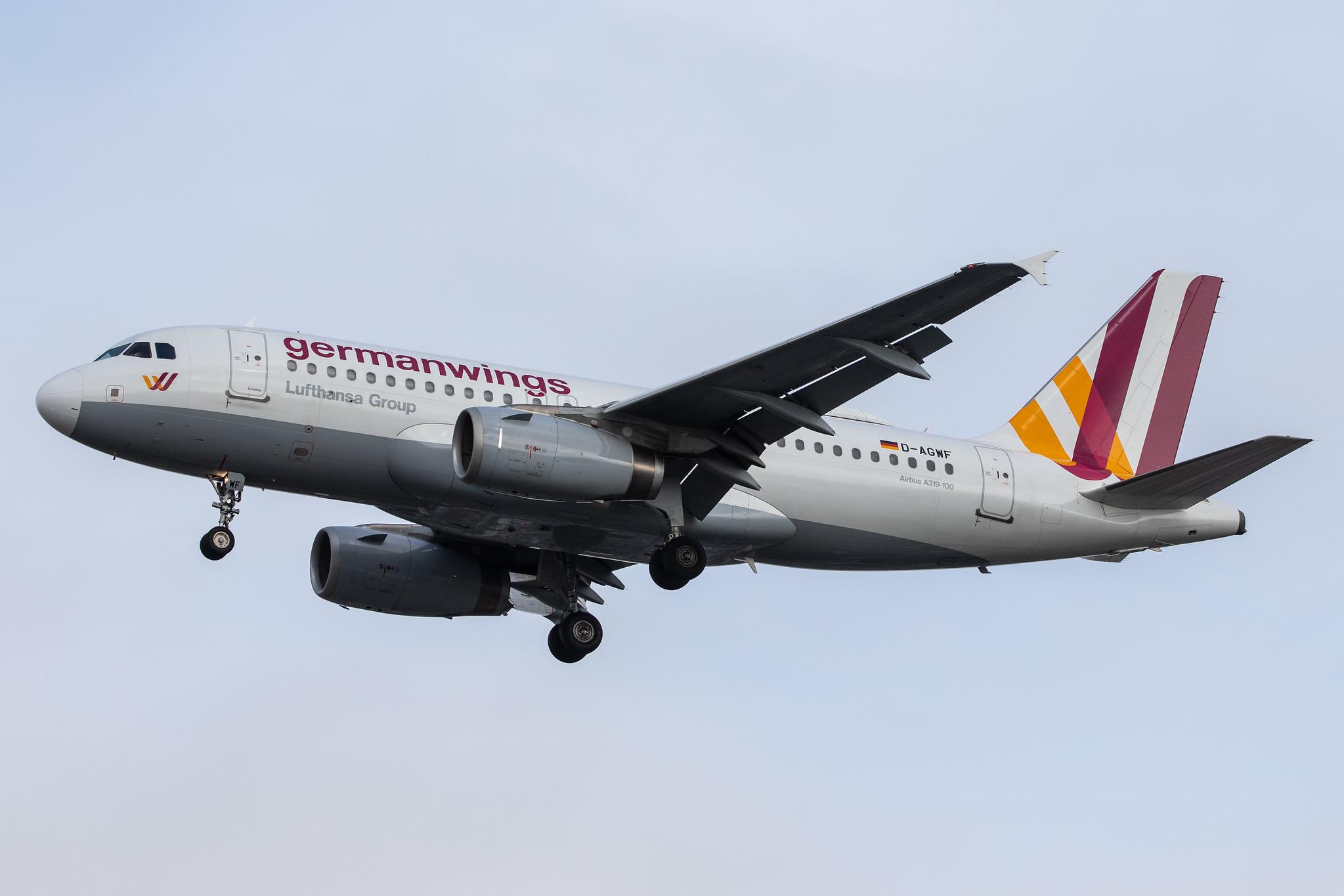 London Heathrow Airport: Eurowings (EW / EWG) |  Airbus A319-132 A319 | D-AGWF | MSN 3172