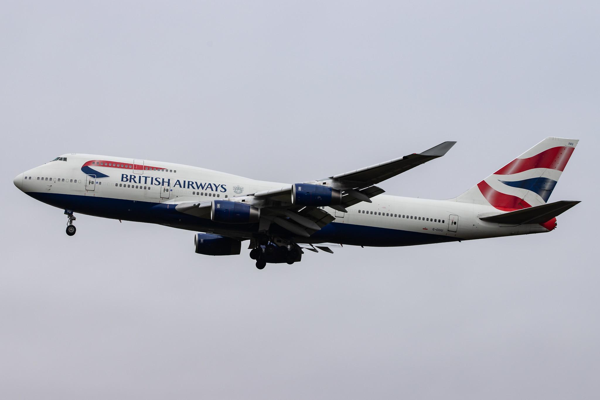 London Heathrow Airport: British Airways (BA / BAW) |  Boeing 747-436 B744 | G-CIVU | MSN 25810