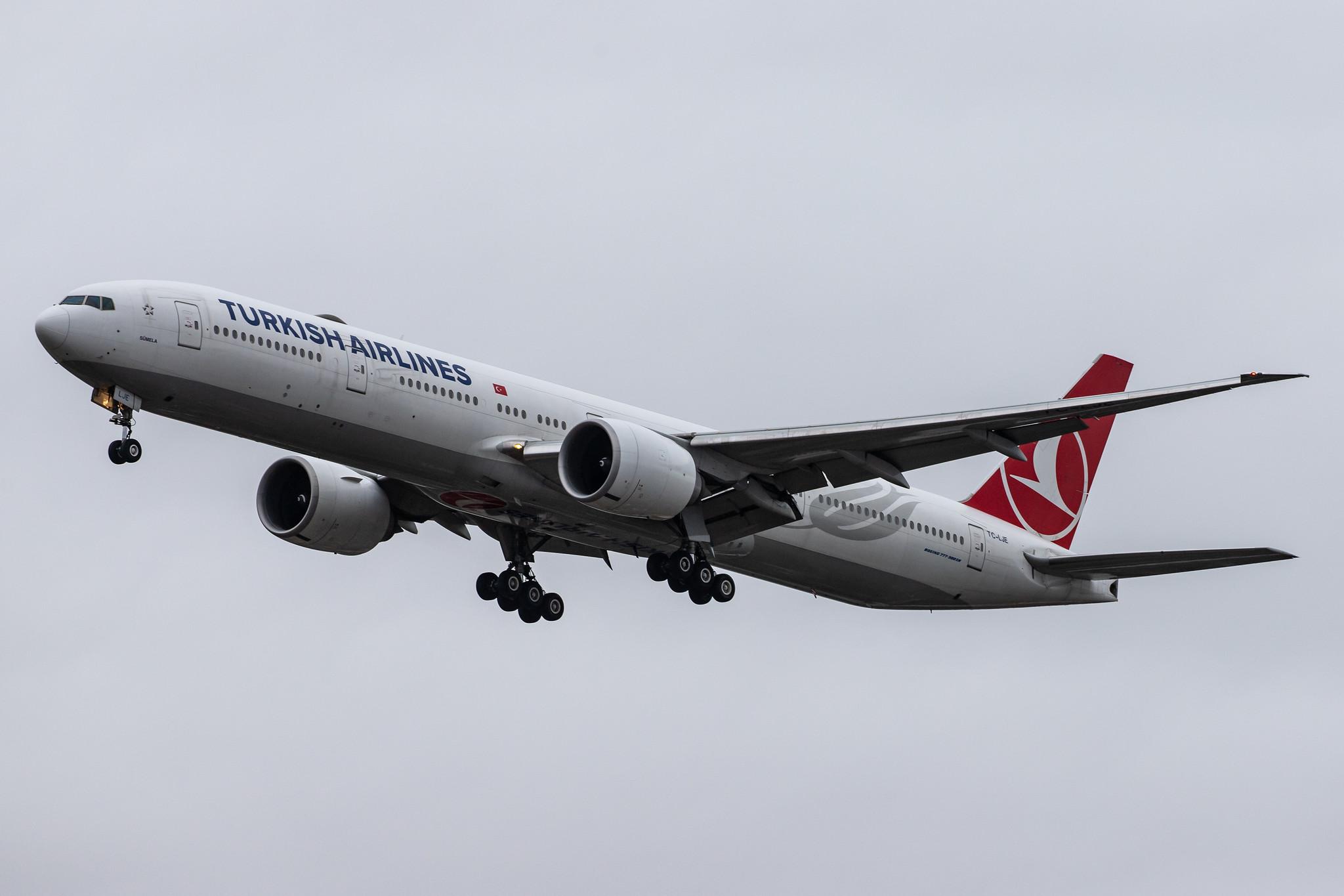 London Heathrow Airport: Turkish Airlines (TK / THY) |  Boeing 777-3F2(ER) B77W | TC-LJE | MSN 44126