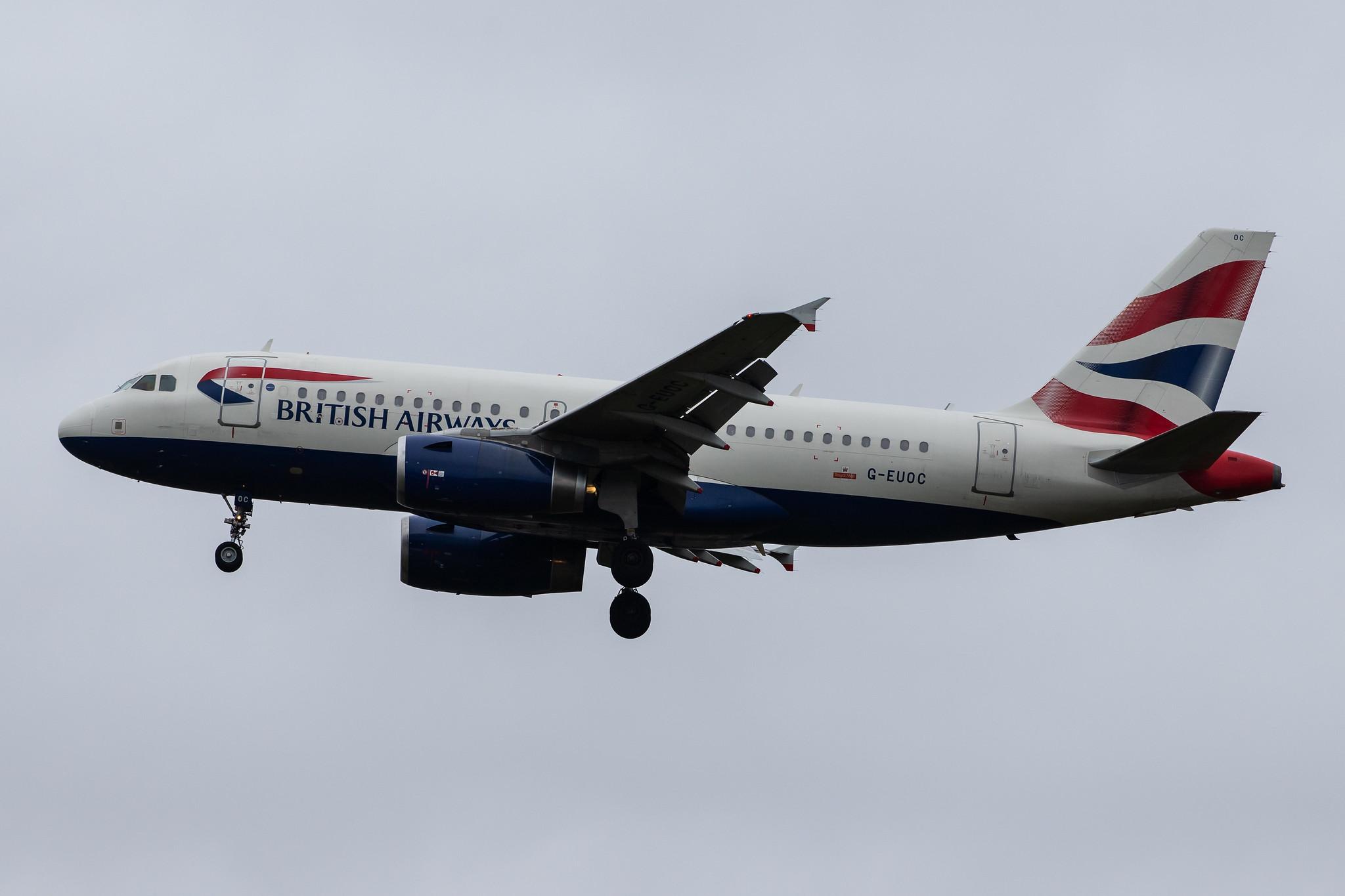 London Heathrow Airport: British Airways (BA / BAW) |  Airbus A319-131 A319 | G-EUOC | MSN 1537