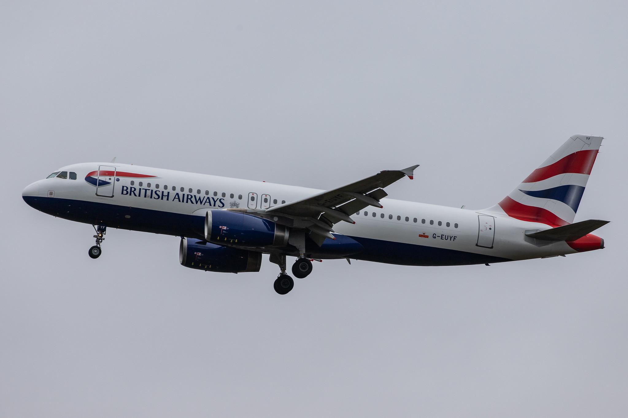 London Heathrow Airport: British Airways (BA / BAW) |  Airbus A320-232 A320 | G-EUYF | MSN 4185