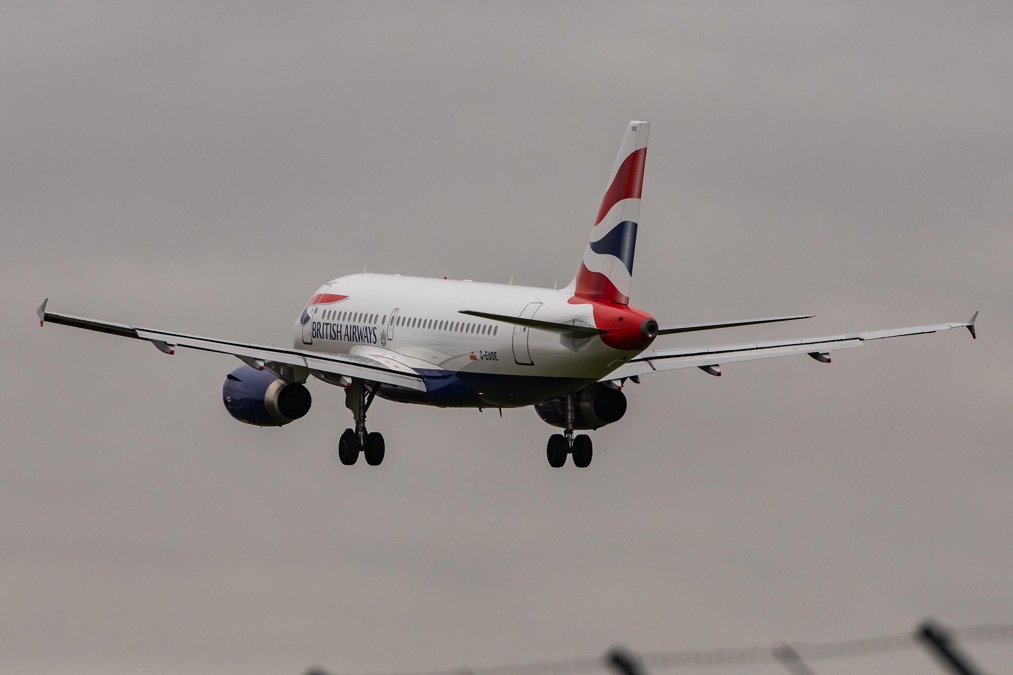 London Heathrow Airport: British Airways (BA / BAW) |  Airbus A319-131 A319 | G-EUOE | MSN 1574