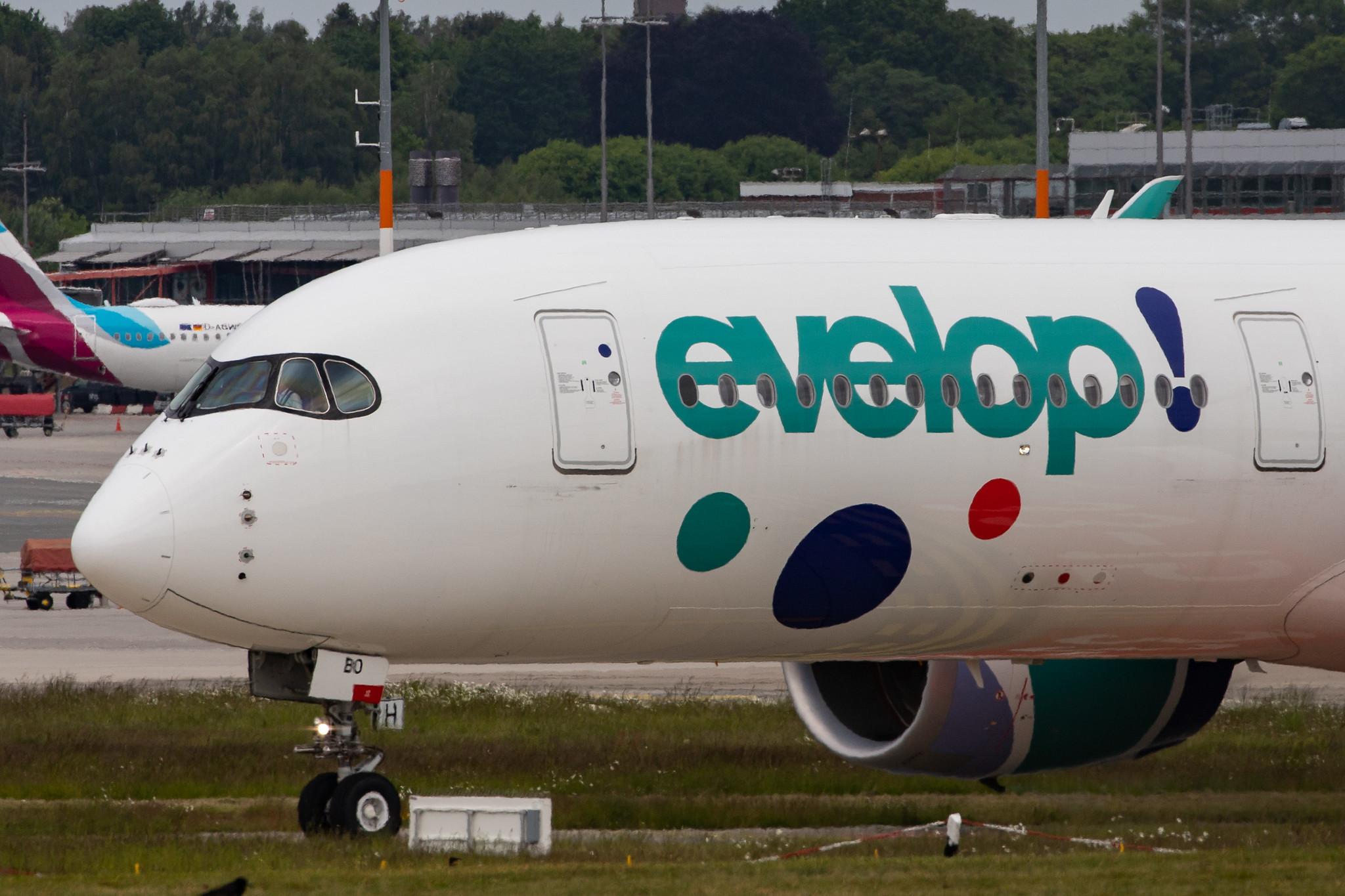 Hamburg Airport: Evelop Airlines (E9 / EVE) |  Airbus A350-941 A359 | EC-NBO | MSN 293