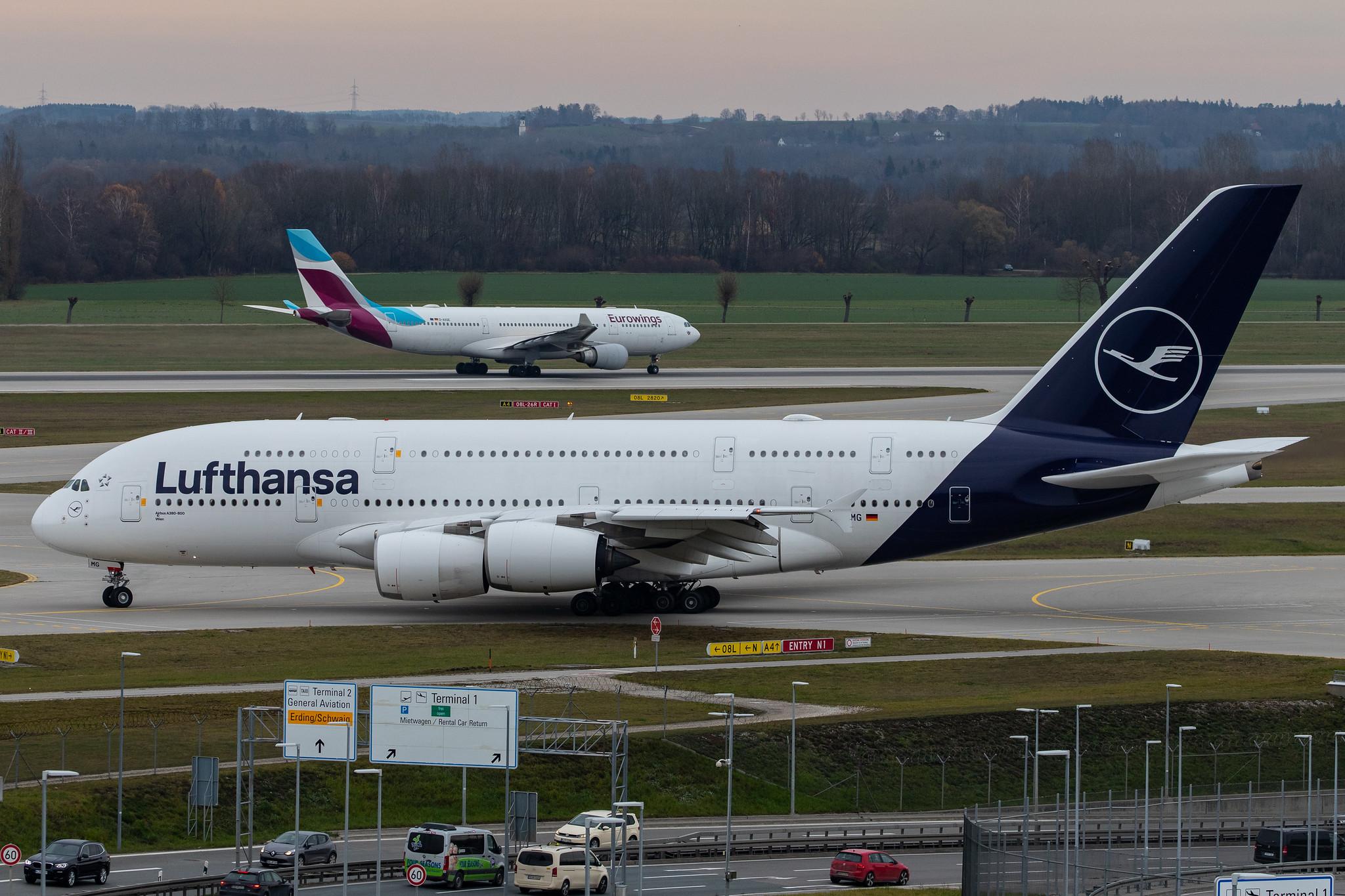 Munich Airport: Lufthansa (LH / DLH) |  Airbus A380-841 A388 | D-AIMG | MSN 069