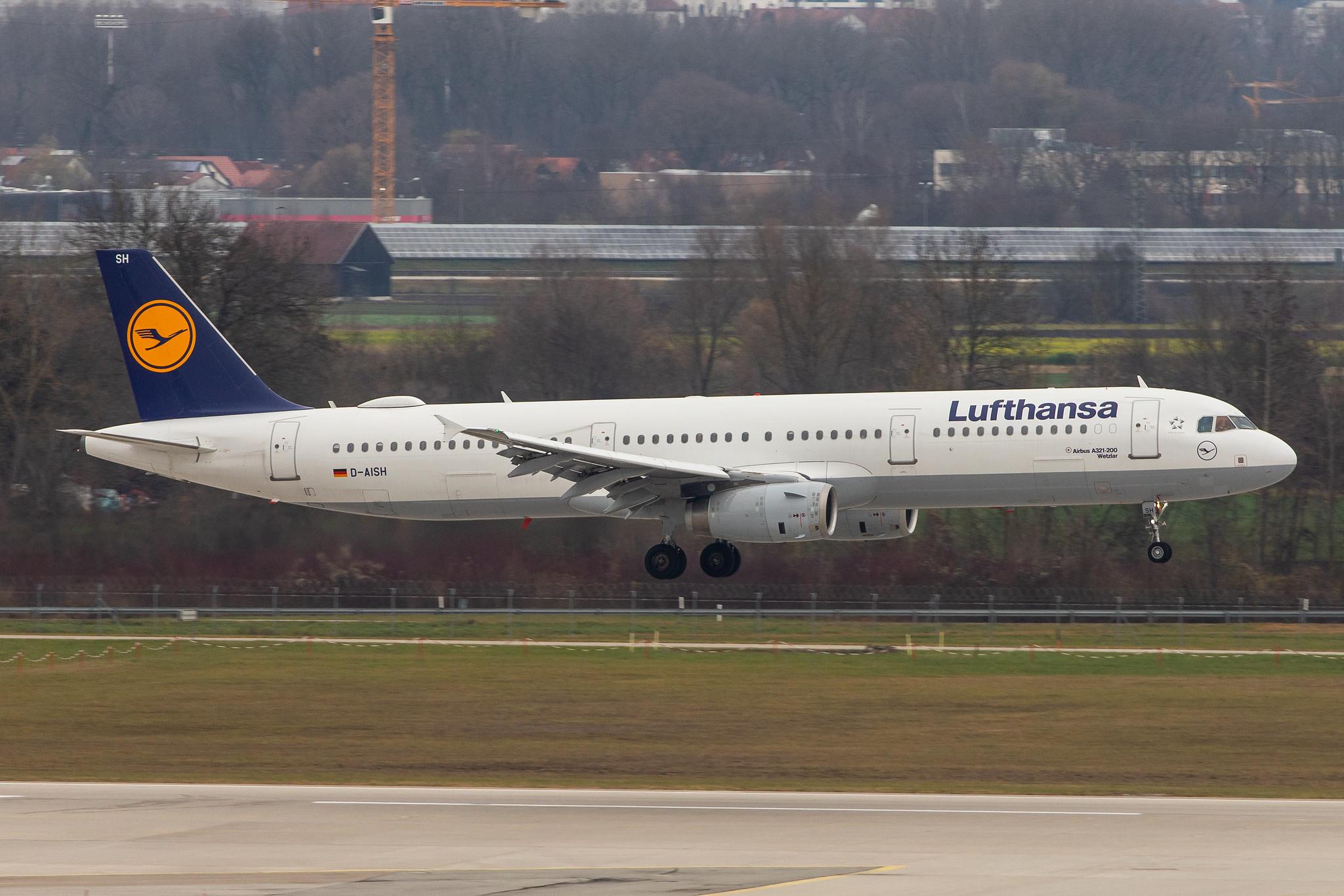 Munich Airport: Lufthansa (LH / DLH) |  Airbus A321-231 A321 | D-AISH | MSN 3265