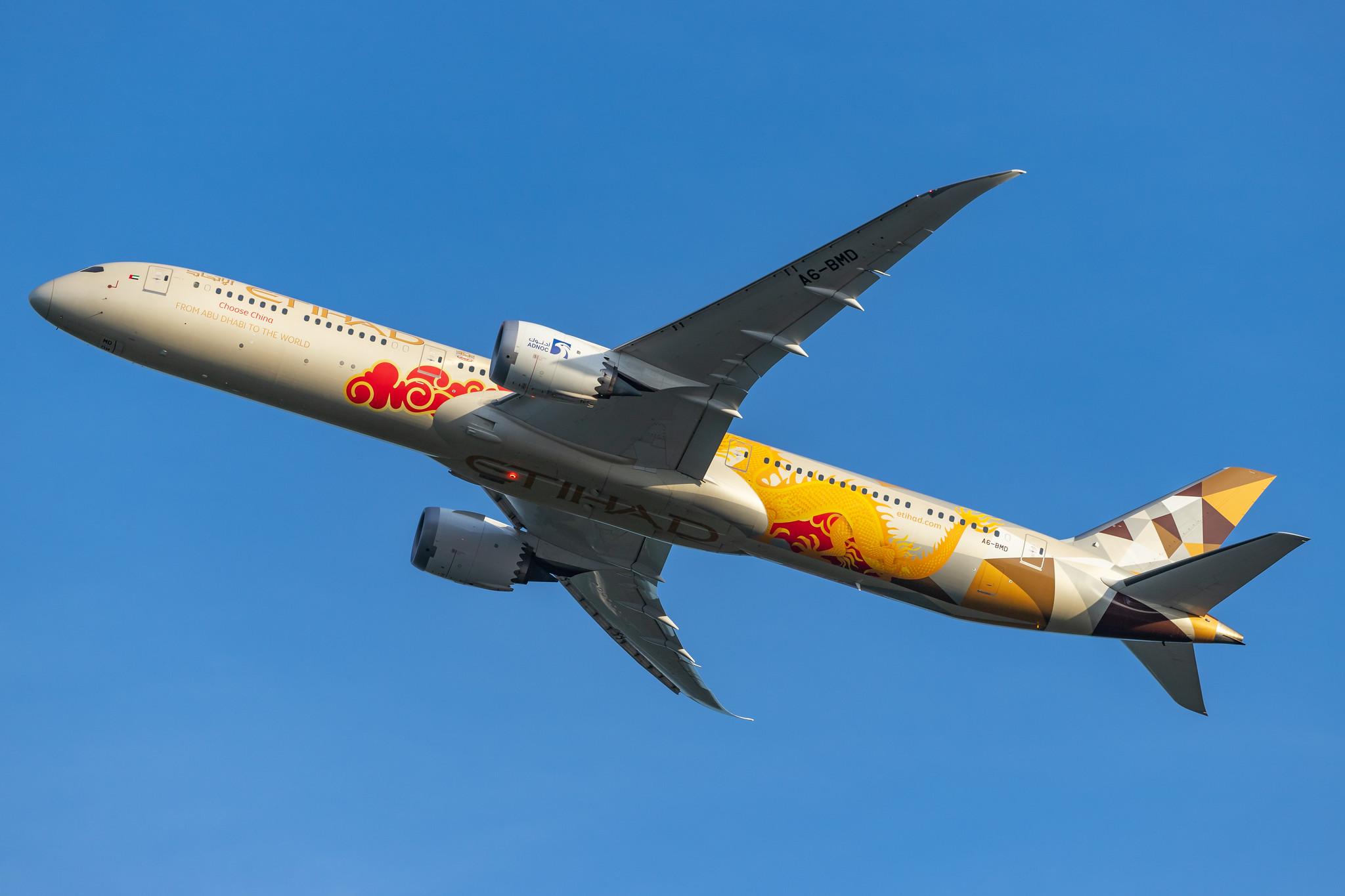 Frankfurt Airport: Etihad (EY / ETD) |  Livery: ADNOC-Choose China Livery | Operator: Etihad Airways |  Boeing 787-10 Dreamliner B78X | A6-BMD | MSN 60758