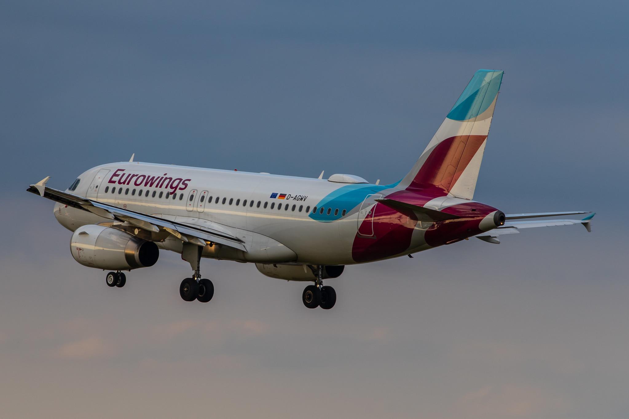 Hamburg Airport: Eurowings (EW / EWG) |  Airbus A319-132 A319 | D-AGWV | MSN 5467