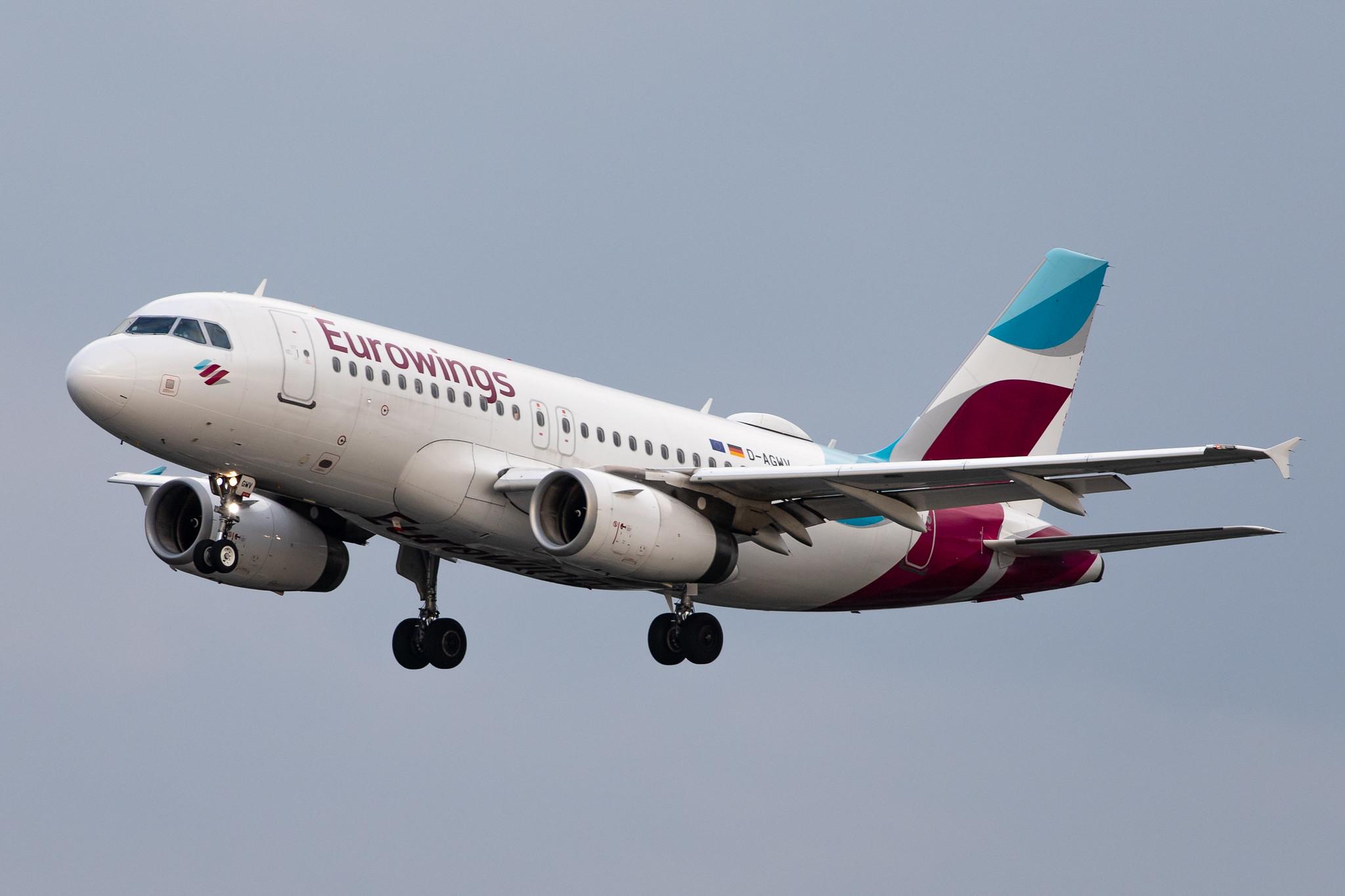 Hamburg Airport: Eurowings (EW / EWG) |  Airbus A319-132 A319 | D-AGWV | MSN 5467