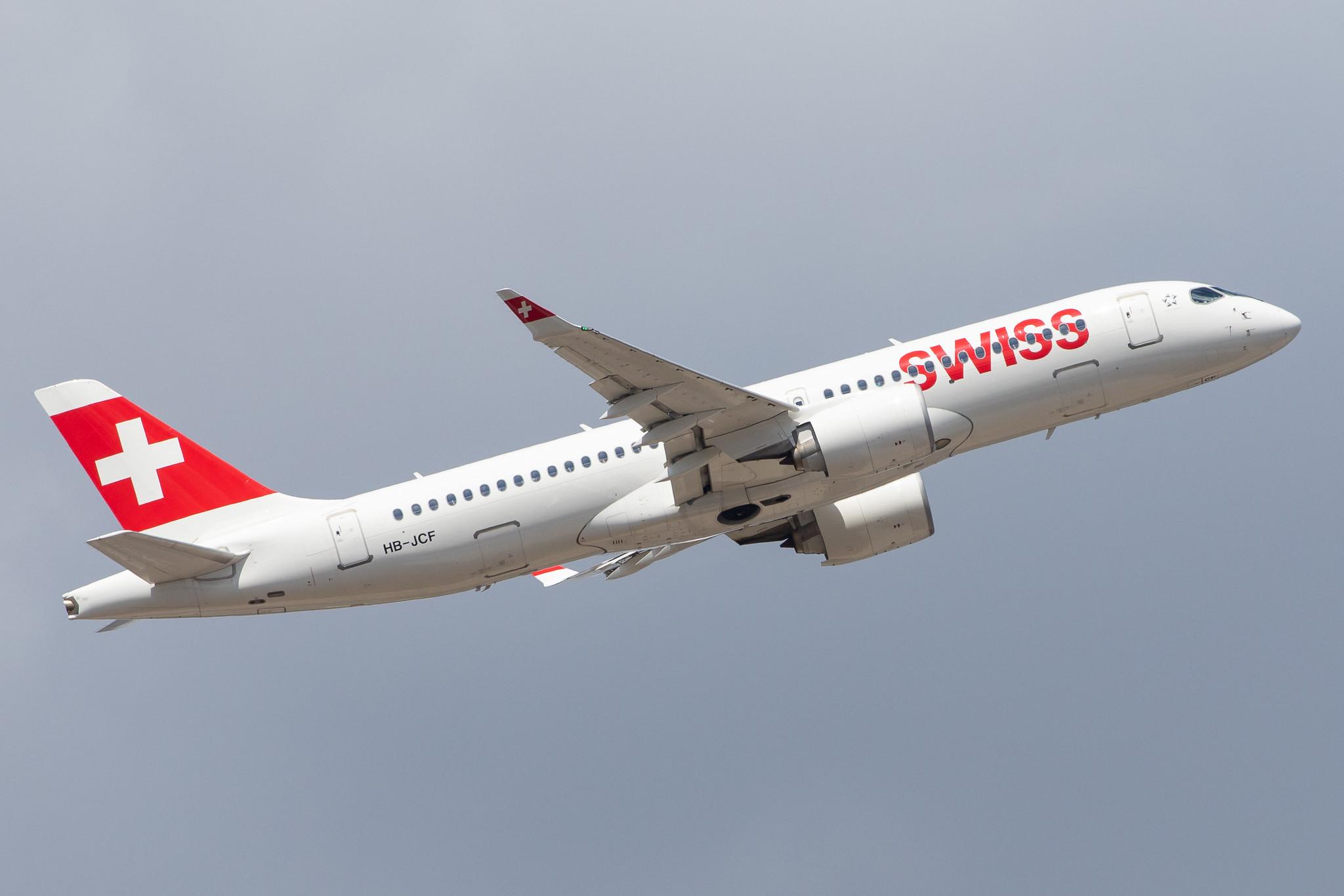 Frankfurt Airport: Swiss (LX / SWR) |  Airbus A220-300 BCS3 | HB-JCF | MSN 55015