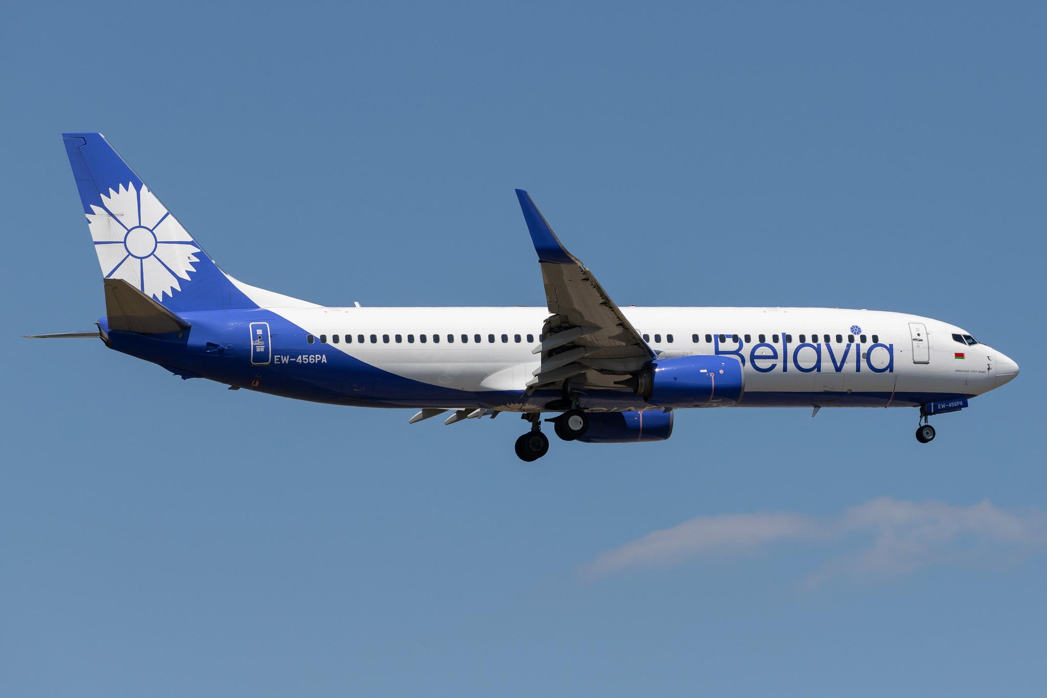 Frankfurt Airport: Belavia (B2 / BRU) |  Boeing 737-8ZM B738 | EW-456PA | MSN 61422