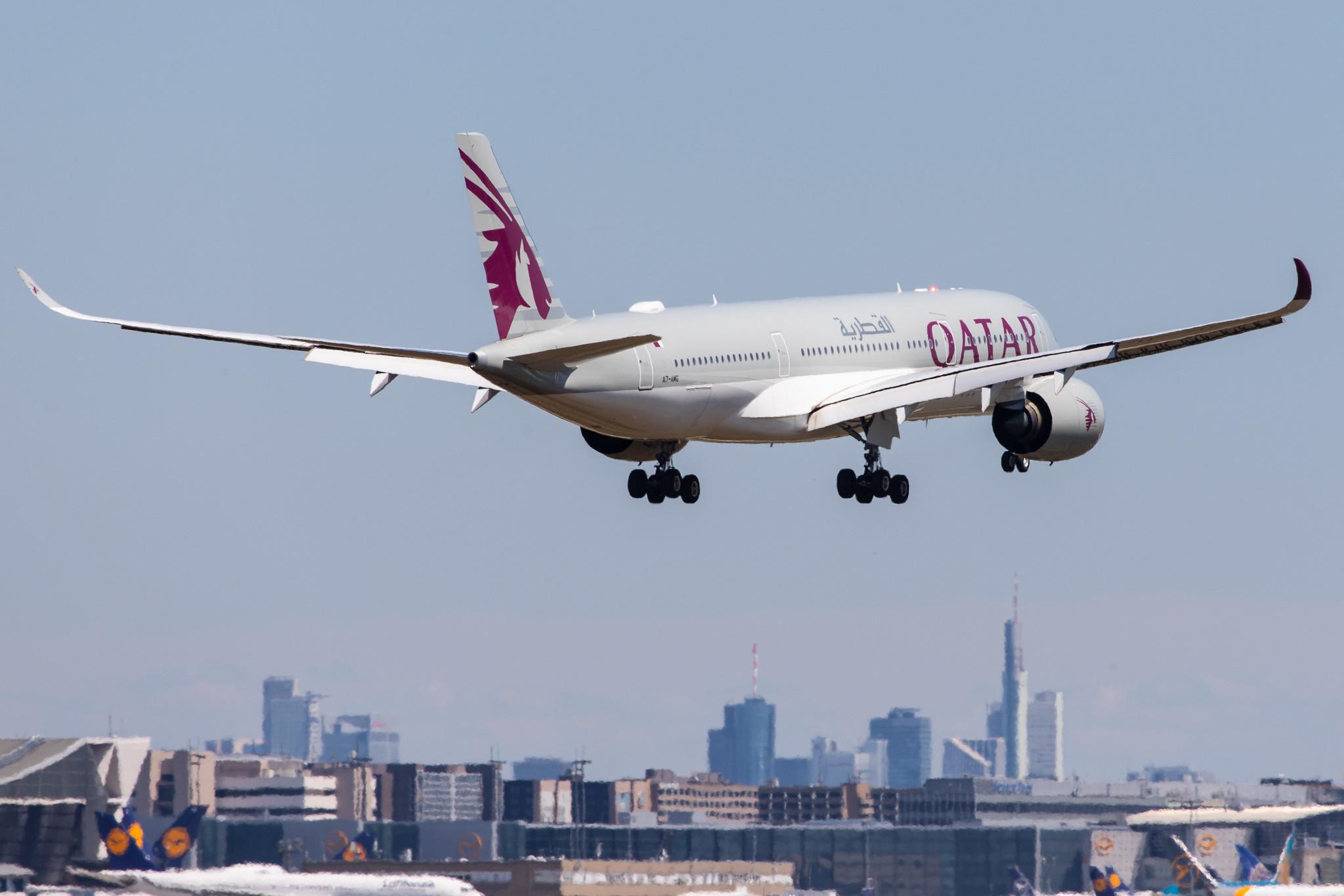 Frankfurt Airport: Qatar Airways (QR / QTR) |  Airbus A350-941 A359 | A7-AMG | MSN 207