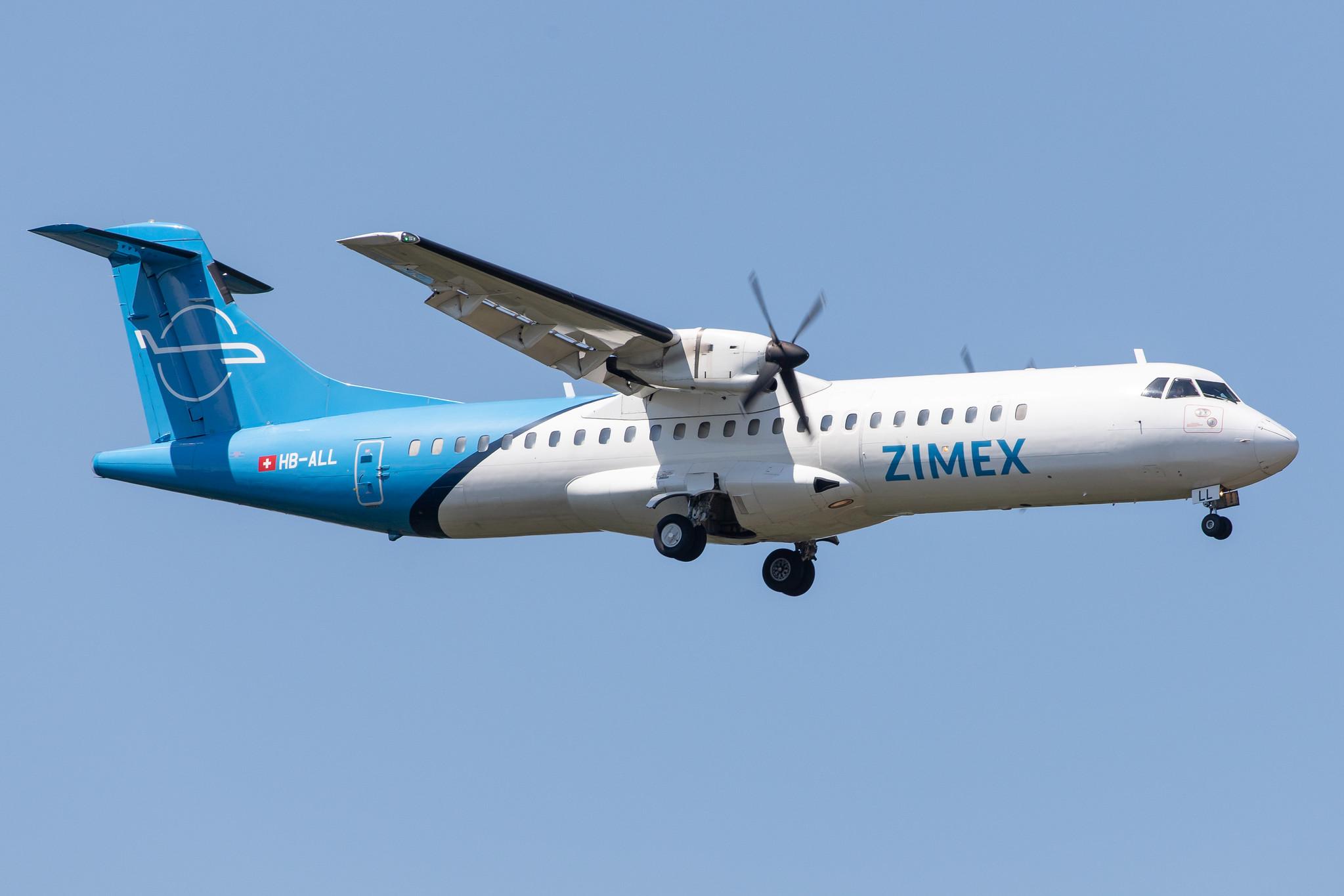 Frankfurt Airport: Zimex Aviation (XM / IMX) |  ATR 72-202(F) AT72 | HB-ALL | MSN 0411