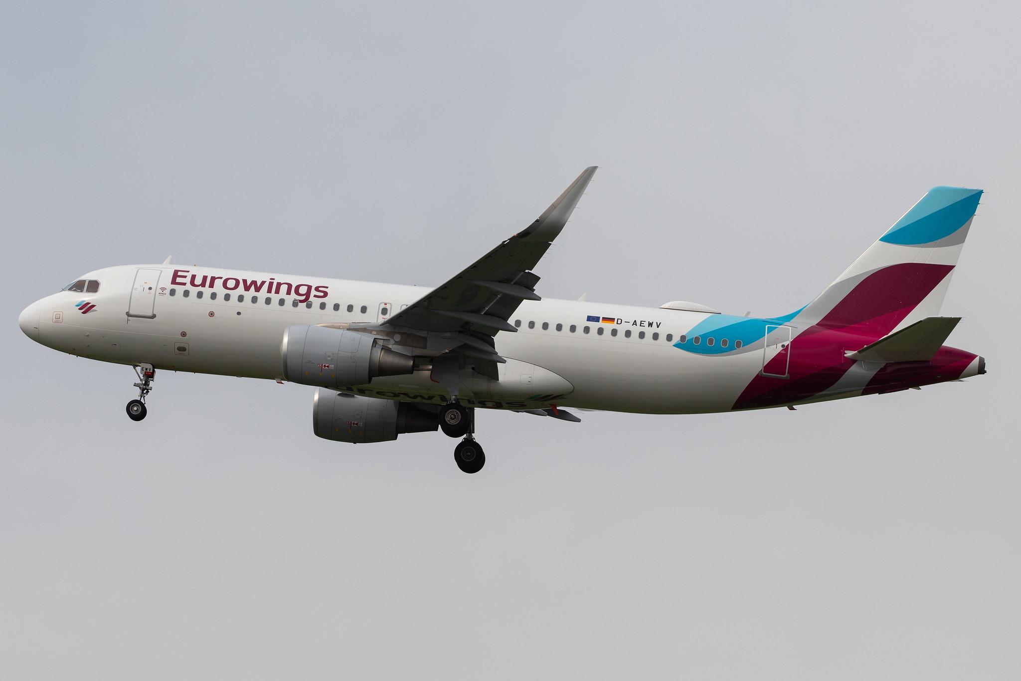 Hamburg Airport: Eurowings (EW / EWG) |  Airbus A320-214 A320 | D-AEWV | MSN 7545