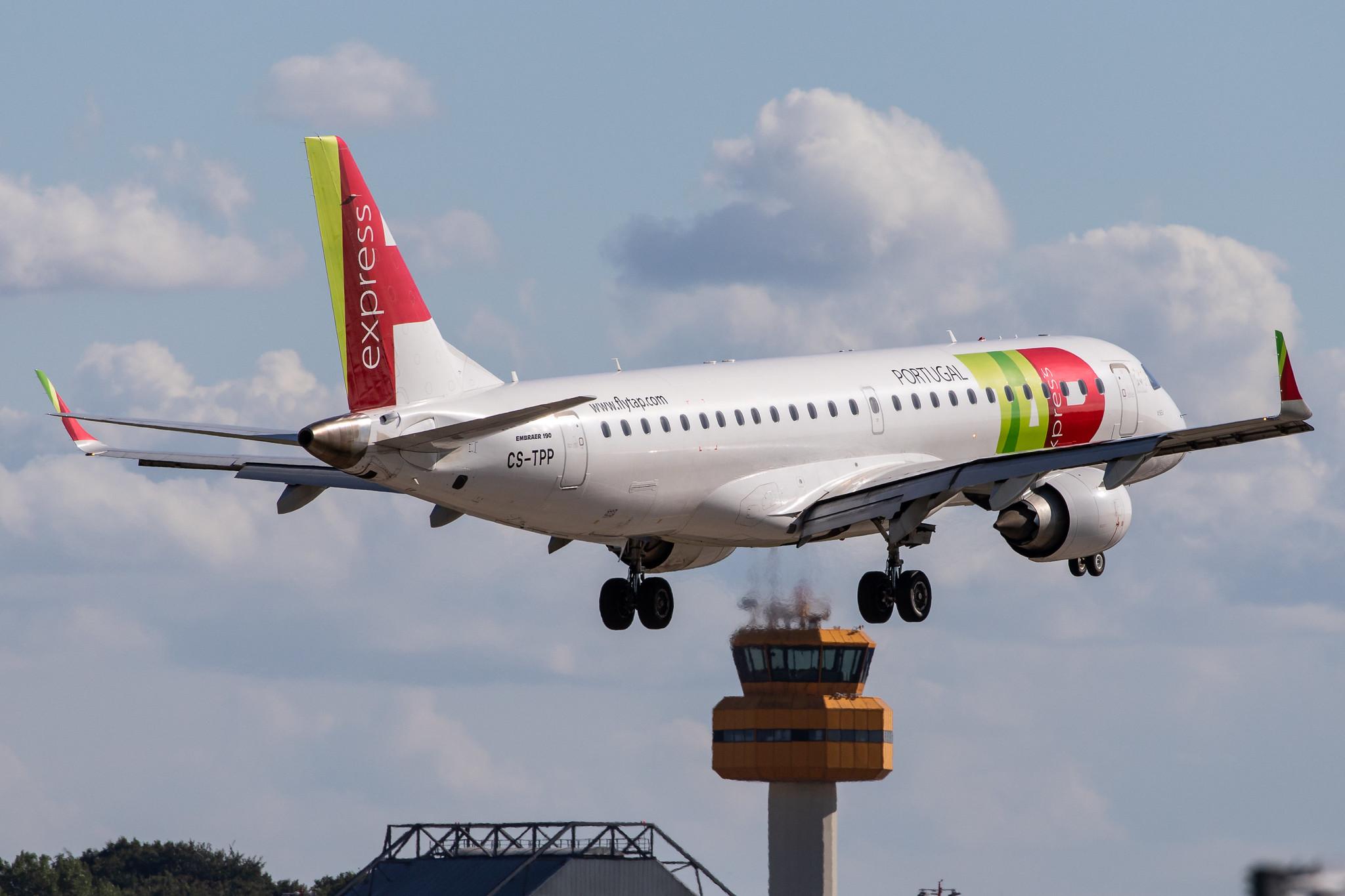 Hamburg Airport: TAP Express (NI / PGA) |  Embraer E190LR E190 | CS-TPP | MSN 19000441