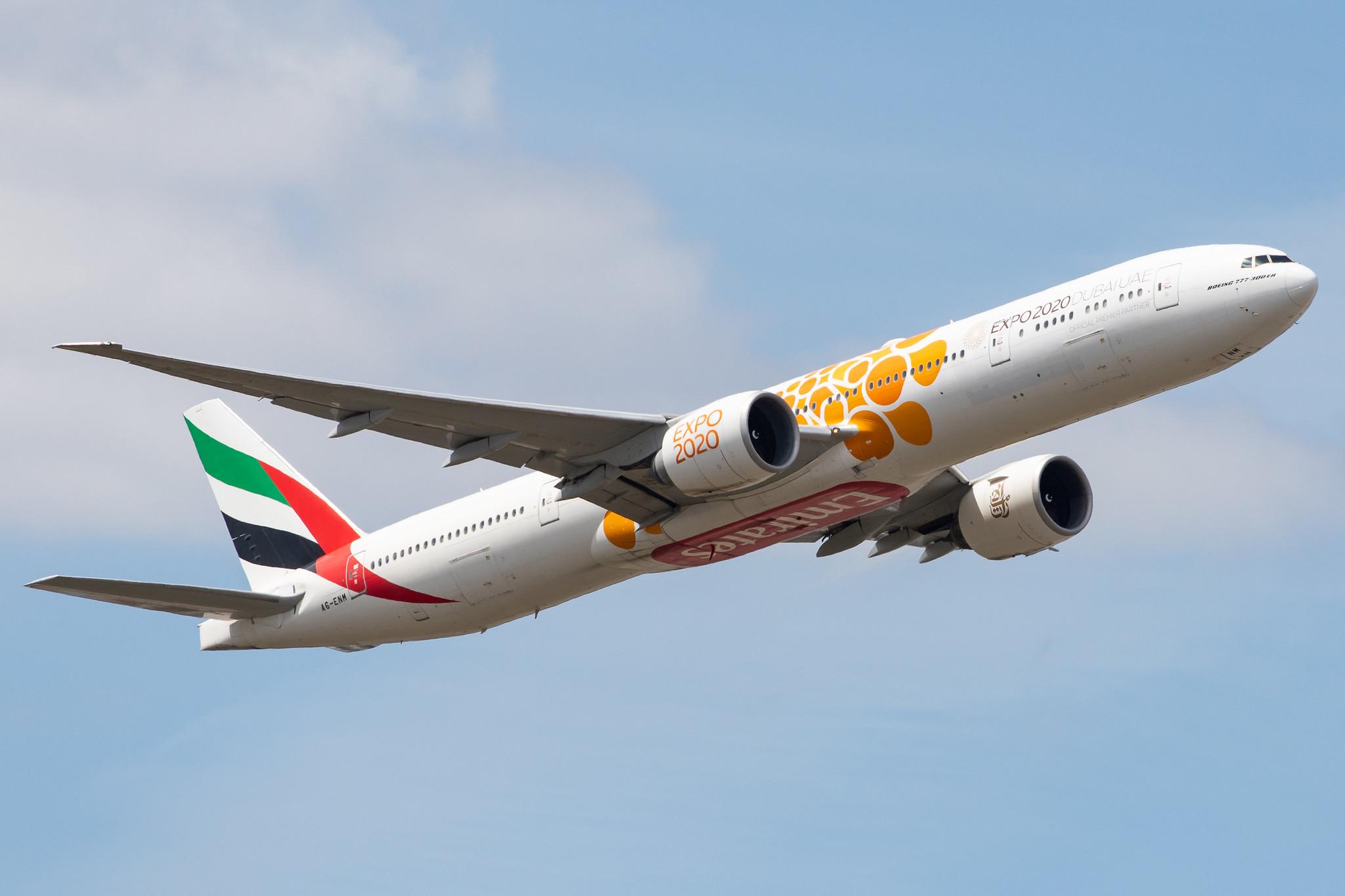 Frankfurt Airport: Emirates (EK / UAE) |  Livery: Expo 2020 - Opportunity Livery |  Boeing 777-31H(ER) B77W | A6-ENM | MSN 41359