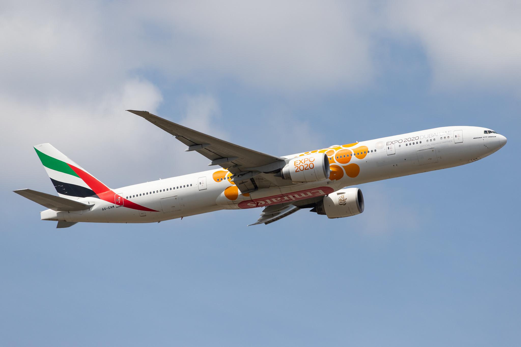 Frankfurt Airport: Emirates (EK / UAE) |  Livery: Expo 2020 - Opportunity Livery |  Boeing 777-31H(ER) B77W | A6-ENM | MSN 41359