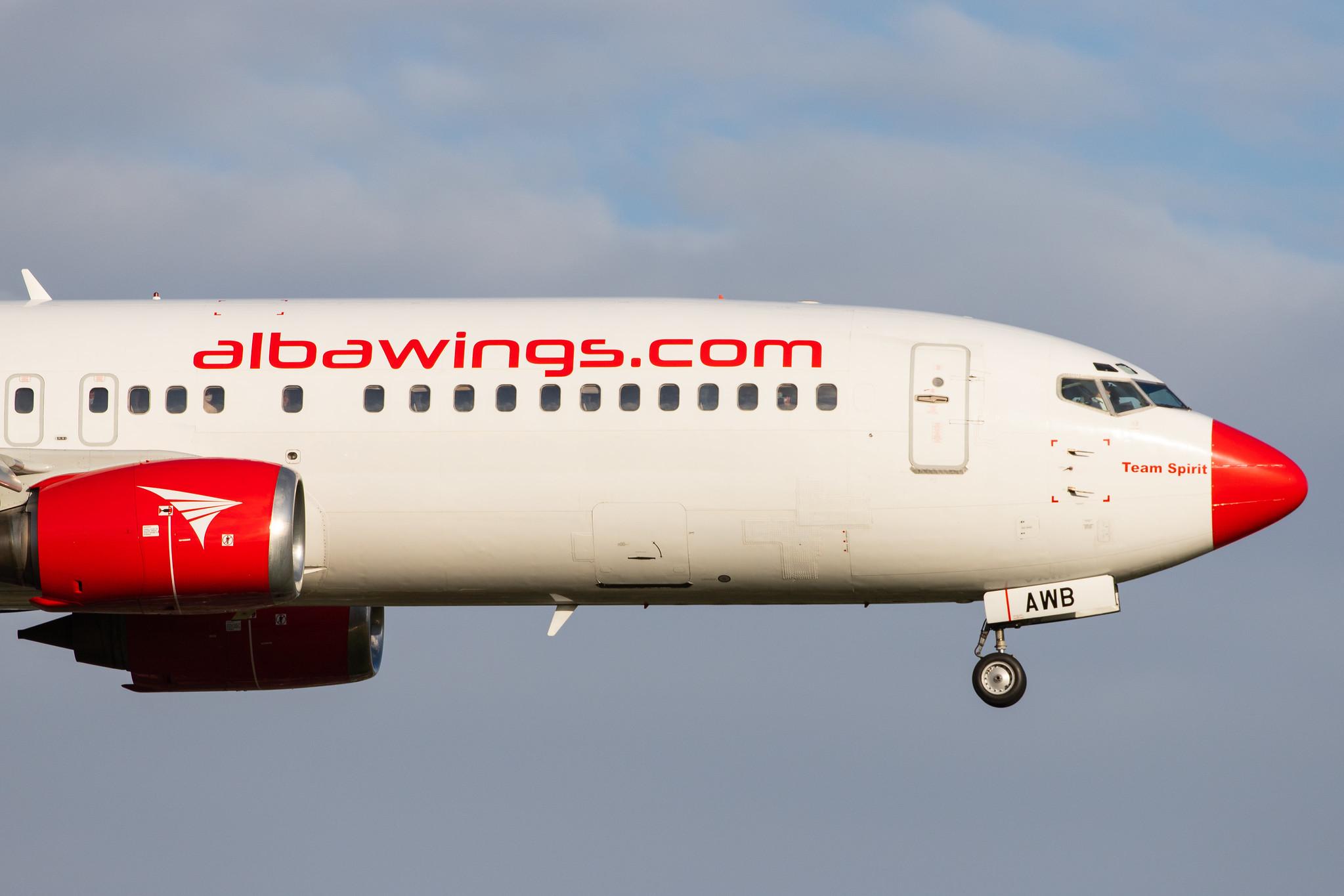 Hamburg Airport: Albawings (2B / AWT) |  Boeing 737-408 B734 | ZA-AWB | MSN 24352