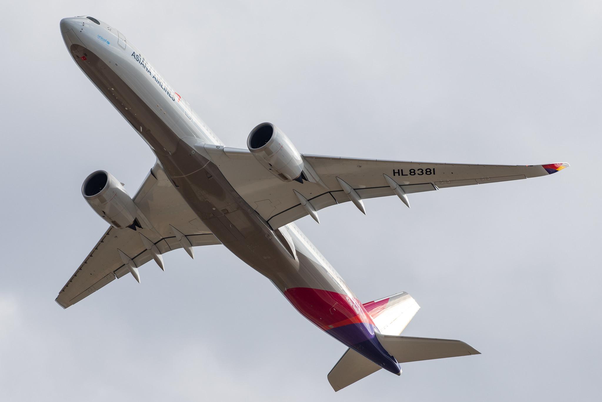 Frankfurt Airport: Asiana Airlines (OZ / AAR) |  Airbus A350-941 A359 | HL8381 | MSN 387