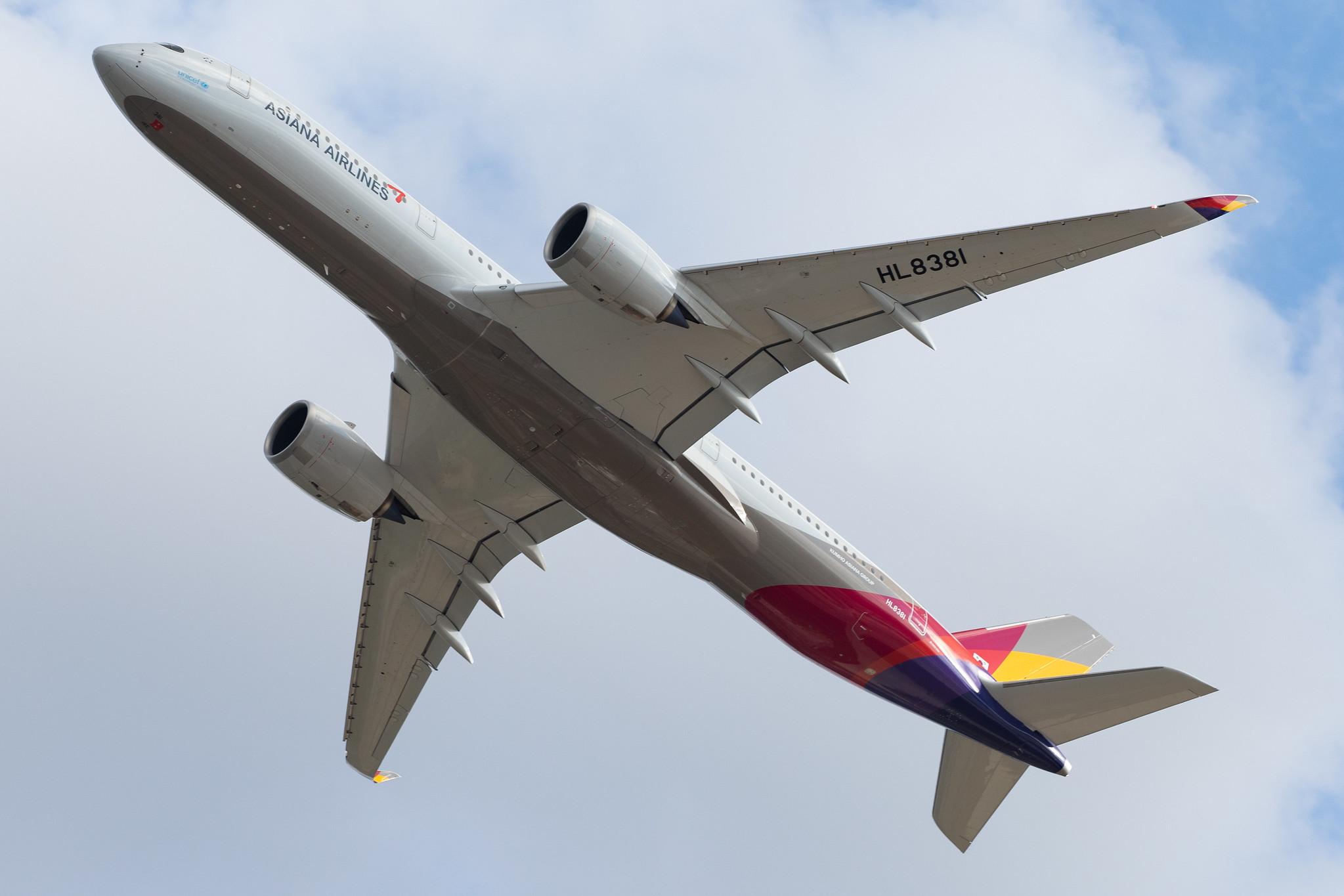 Frankfurt Airport: Asiana Airlines (OZ / AAR) |  Airbus A350-941 A359 | HL8381 | MSN 387