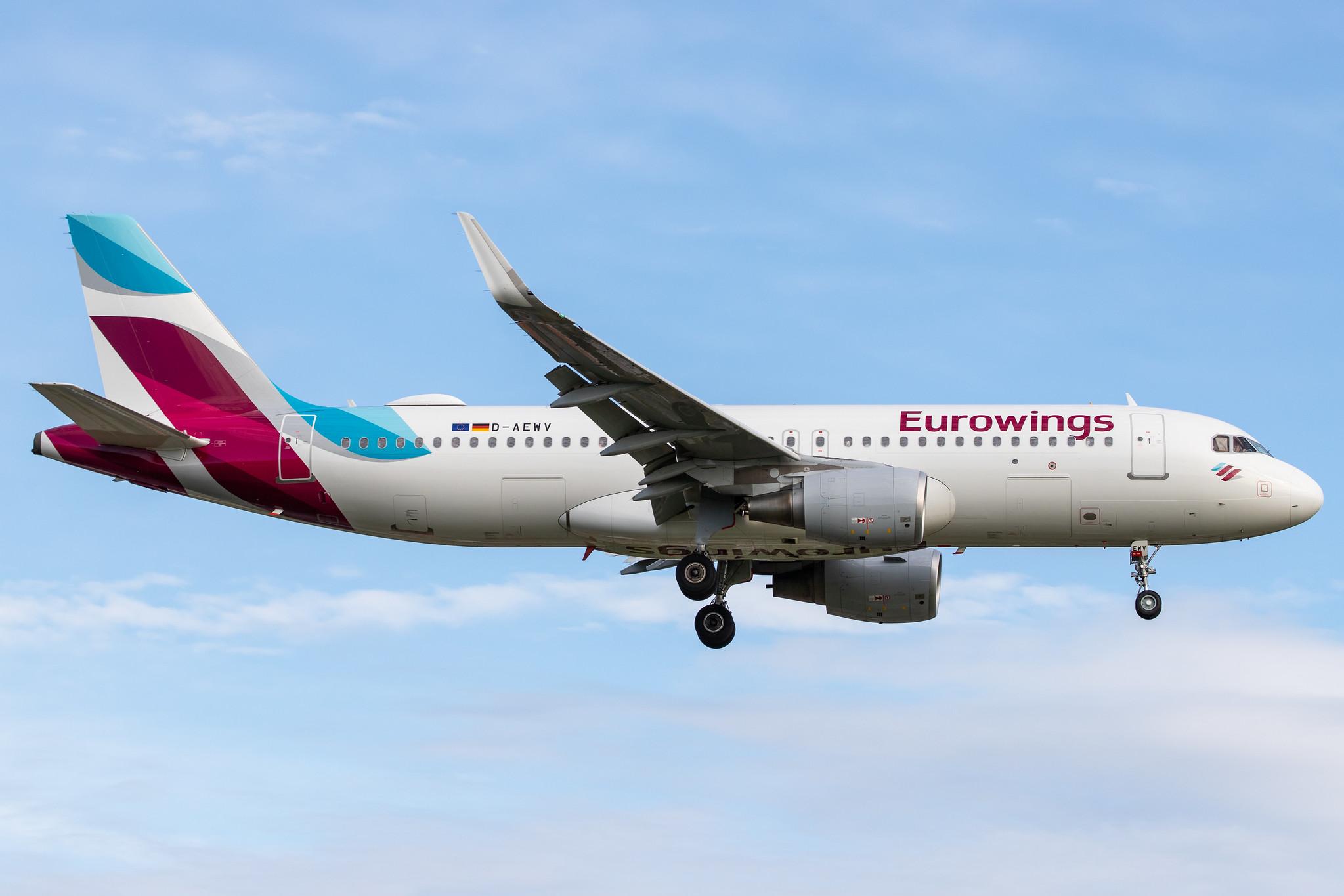 Hamburg Airport: Eurowings (EW / EWG) |  Airbus A320-214 A320 | D-AEWV | MSN 7545
