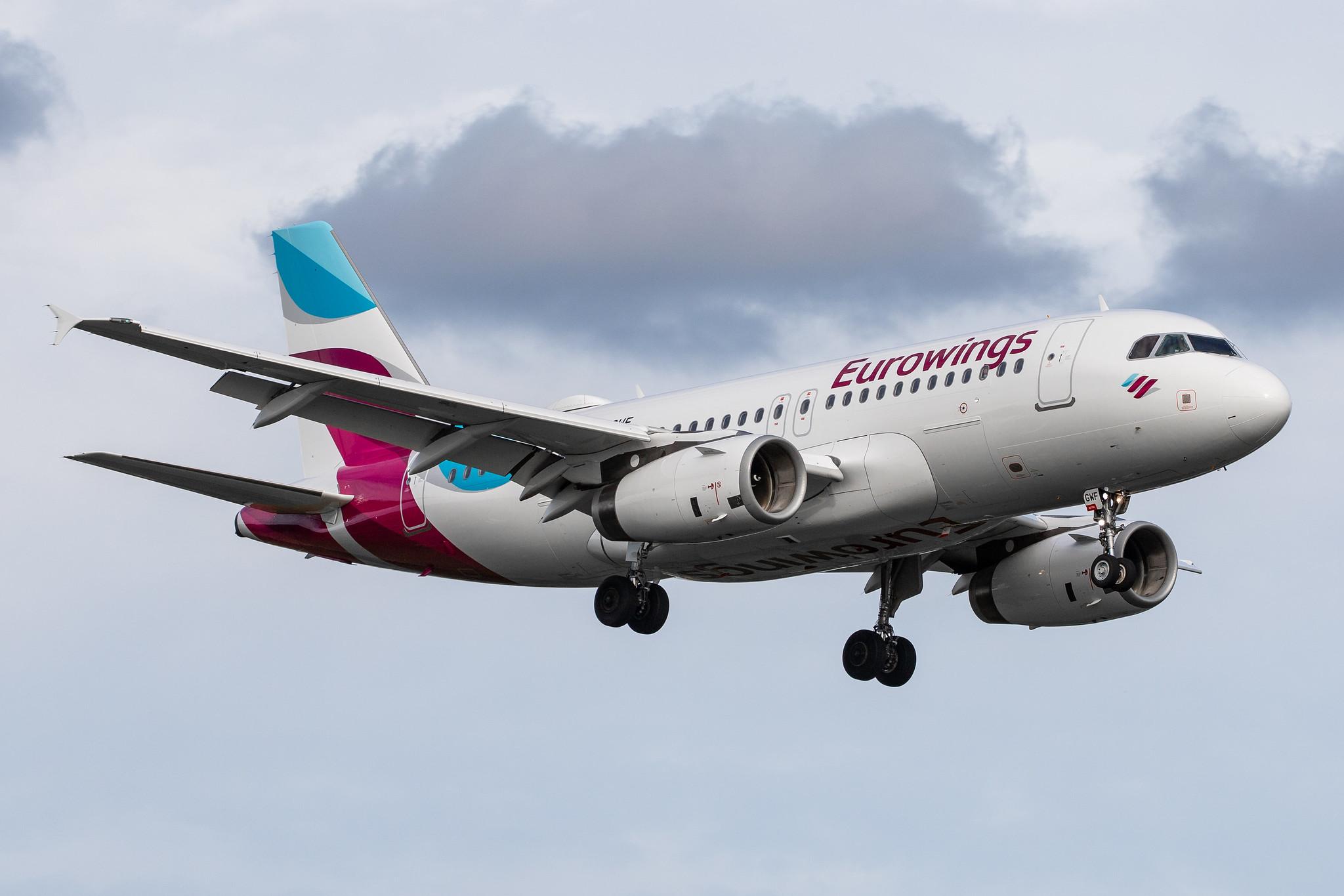 Hamburg Airport: Eurowings (EW / EWG) |  Airbus A319-132 A319 | D-AGWF | MSN 3172