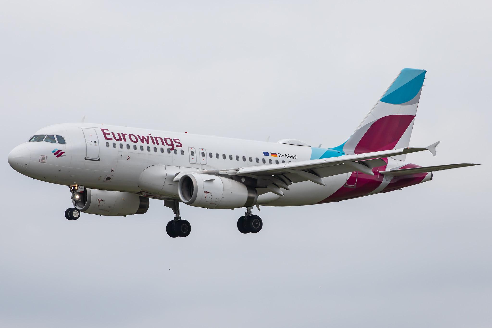 Hamburg Airport: Eurowings (EW / EWG) |  Airbus A319-132 A319 | D-AGWV | MSN 5467