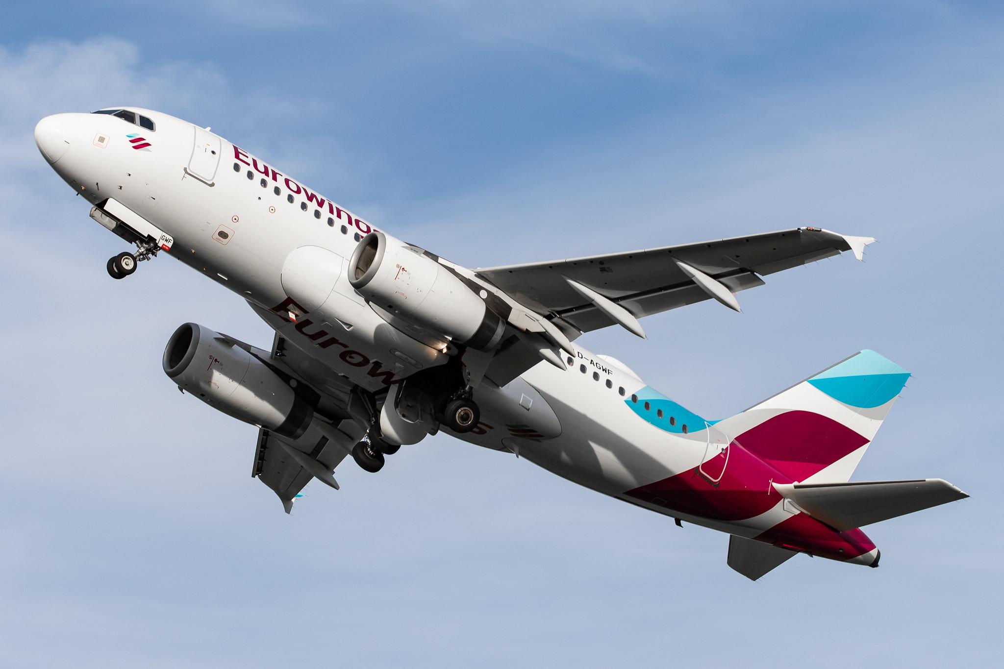 Hamburg Airport: Eurowings (EW / EWG) |  Airbus A319-132 A319 | D-AGWF | MSN 3172