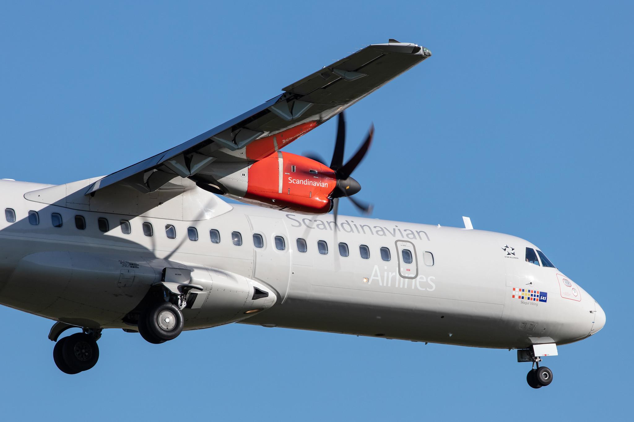 Hamburg Airport: SAS (SK / SAS) | Operator: Xfly |  ATR 72-600 AT76 | ES-ATC | MSN 1164