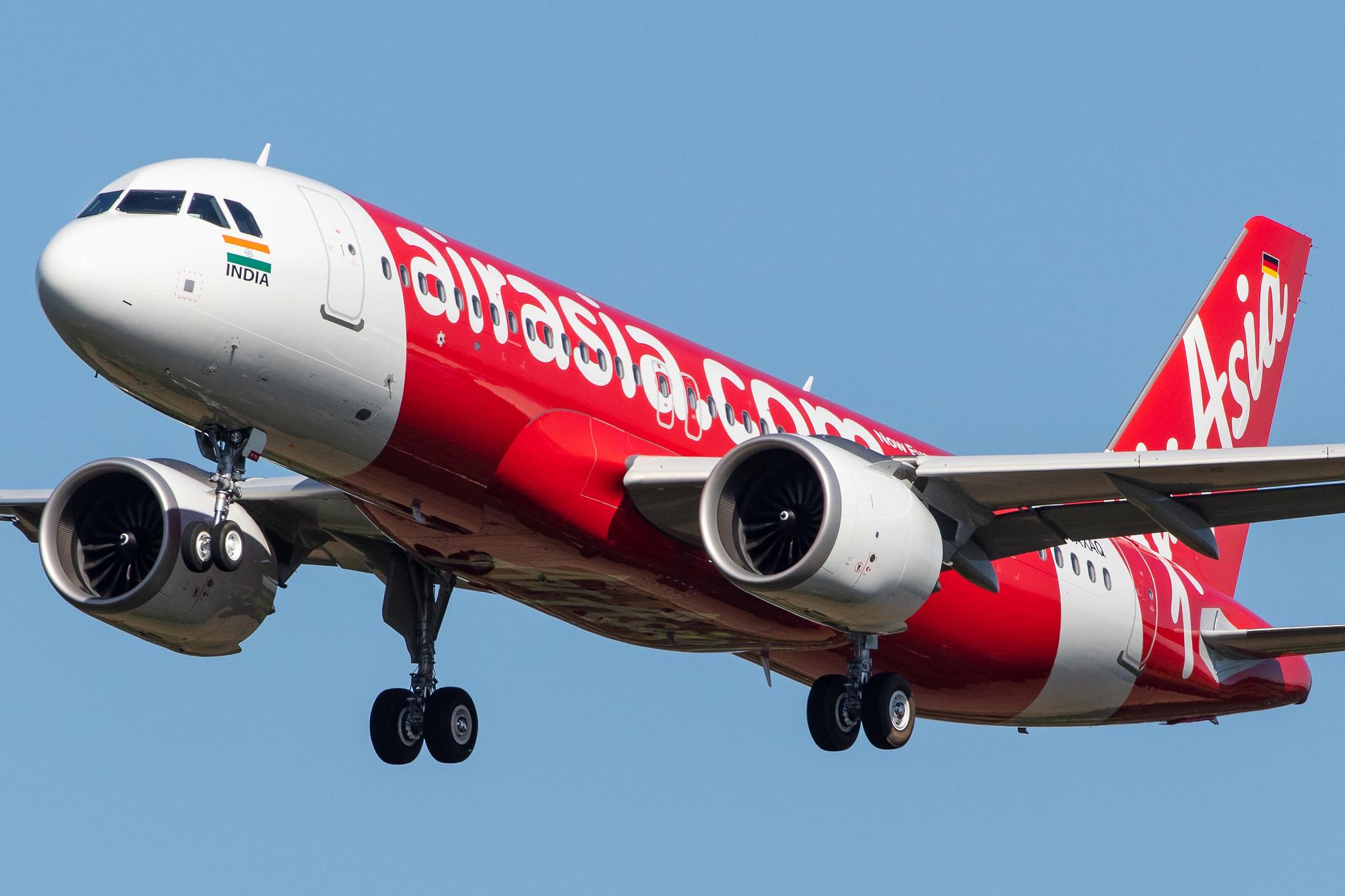 Hamburg Airport: AirAsia (AK / AXM) | Operator: AirAsia India |  Airbus A320-251N A20N | D-AXAQ | MSN 9525