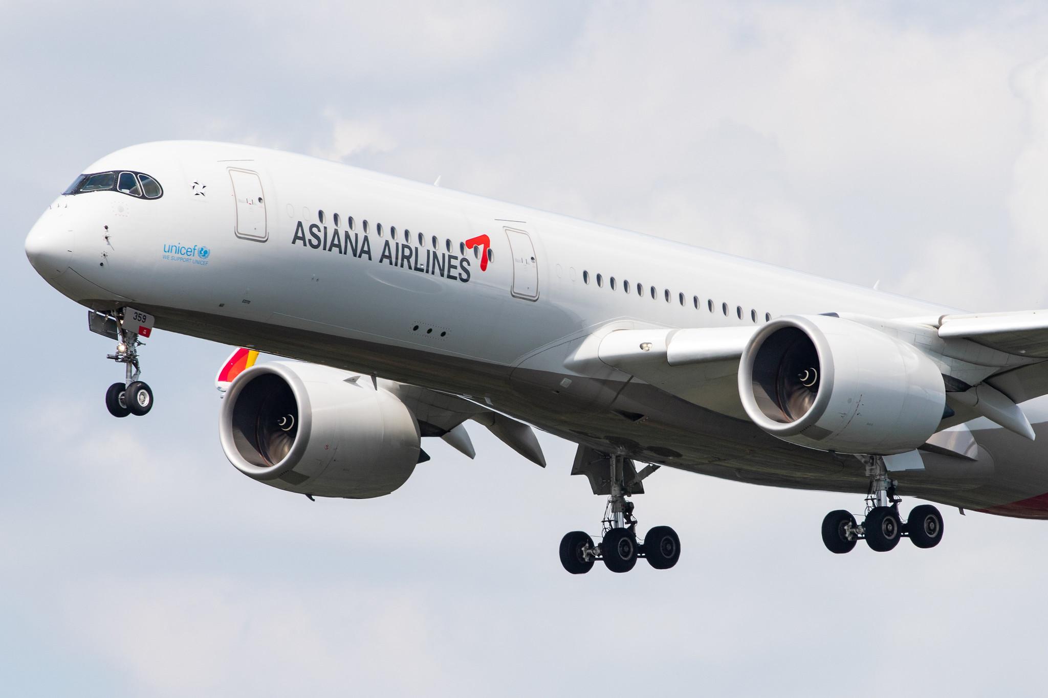 Frankfurt Airport: Asiana Airlines (OZ / AAR) |  Airbus A350-941 A359 | HL8359 | MSN 224